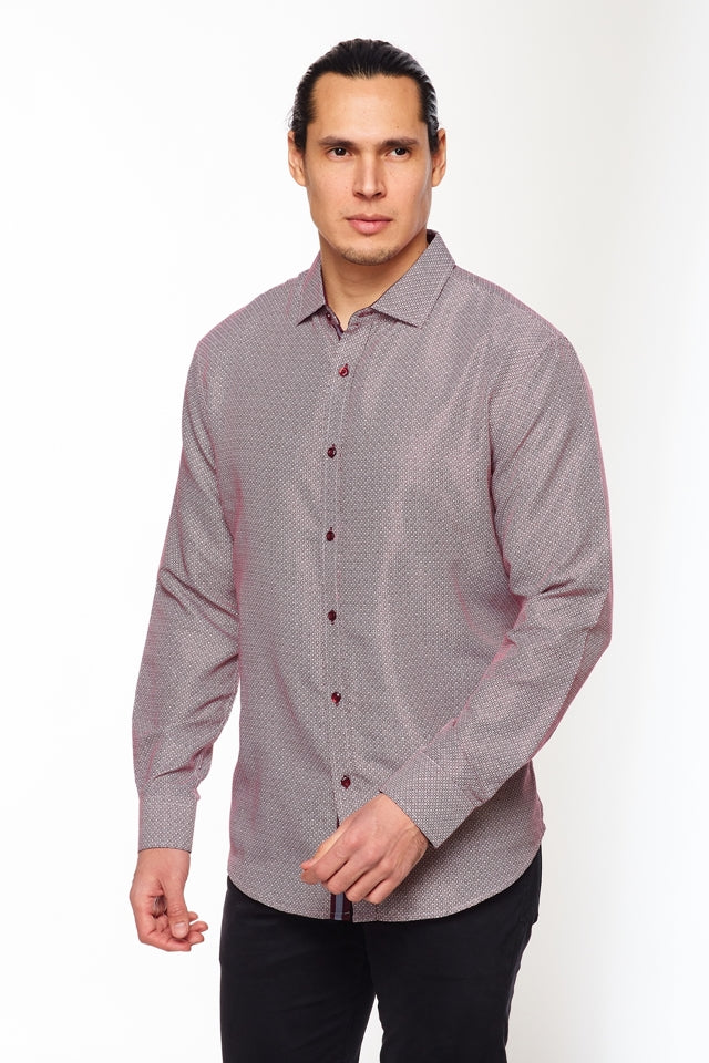 Mens Long Sleeve Printed Casual Button-Down Shirts-HLS2004-108 - Rodeo Clothing wholesale 
