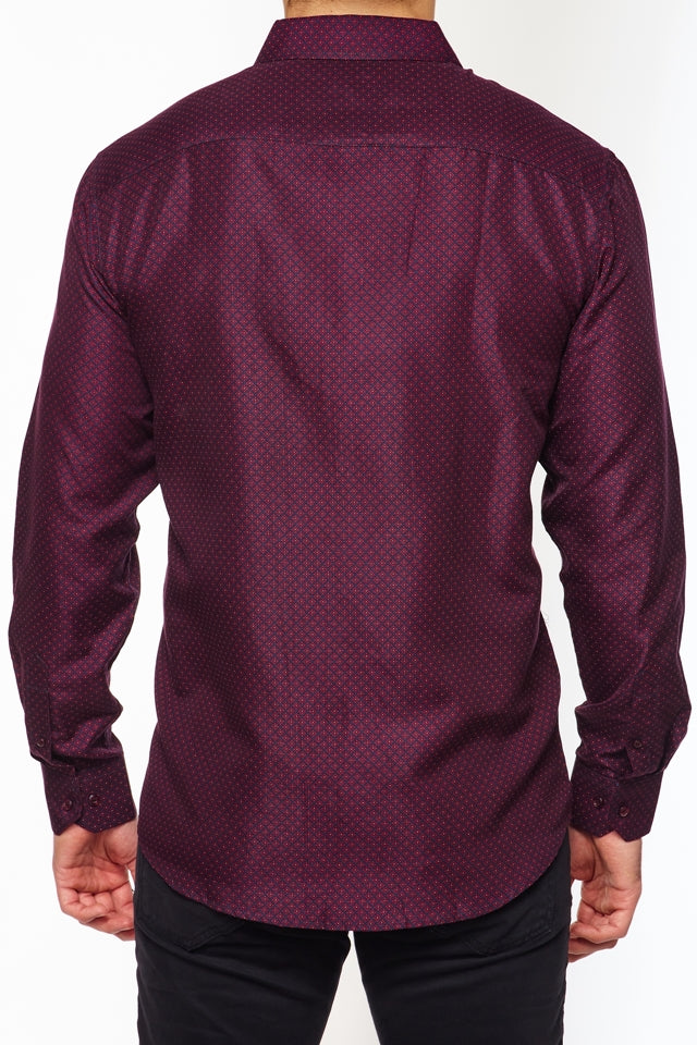 Mens Long Sleeve Printed Casual Button-Down Shirts-HLS2004-112 - Rodeo Clothing wholesale 