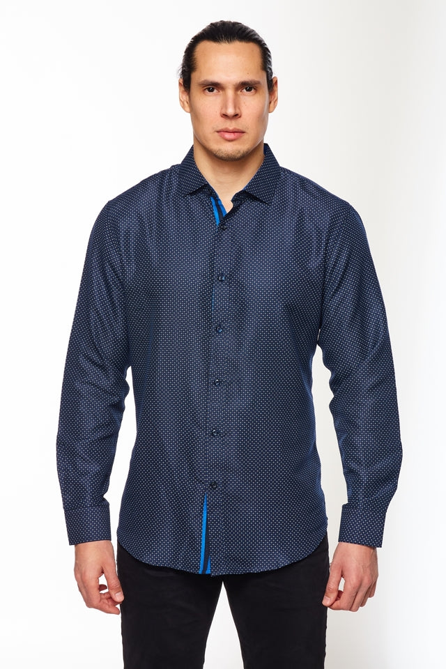 Mens Long Sleeve Printed Casual Button-Down Shirts-HLS2004-116 - Rodeo Clothing wholesale 