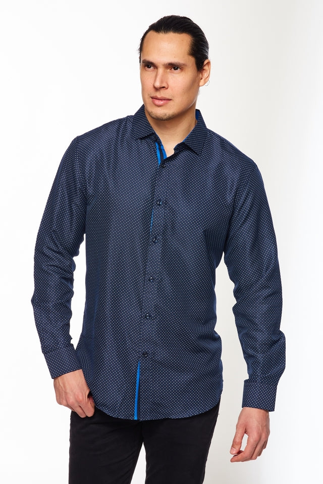 Mens Long Sleeve Printed Casual Button-Down Shirts-HLS2004-116 - Rodeo Clothing wholesale 
