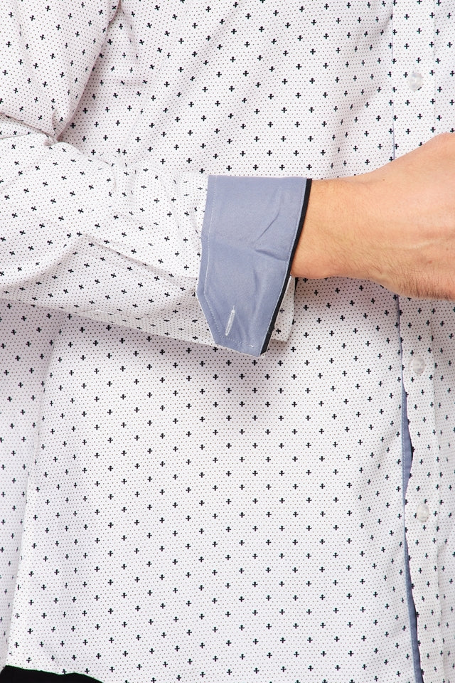 Mens Long Sleeve Printed Casual Button-Down Shirts HLS2004-120