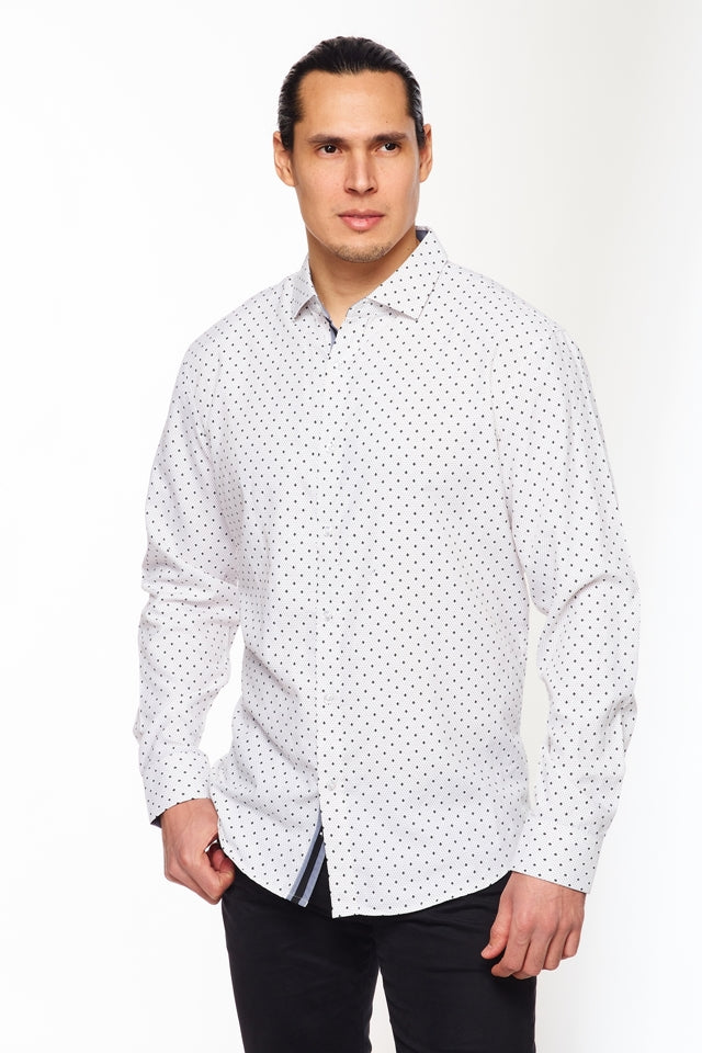 Mens Long Sleeve Printed Casual Button-Down Shirts-HLS2004-120 - Rodeo Clothing wholesale 