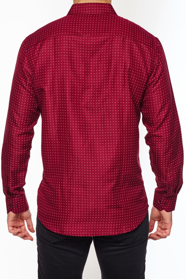 Mens Long Sleeve Printed Casual Button-Down Shirts-HLS2004-119 - Rodeo Clothing wholesale 