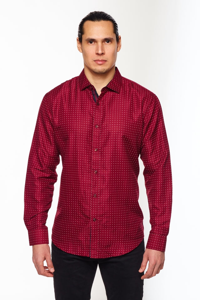 Mens Long Sleeve Printed Casual Button-Down Shirts-HLS2004-119 - Rodeo Clothing wholesale 