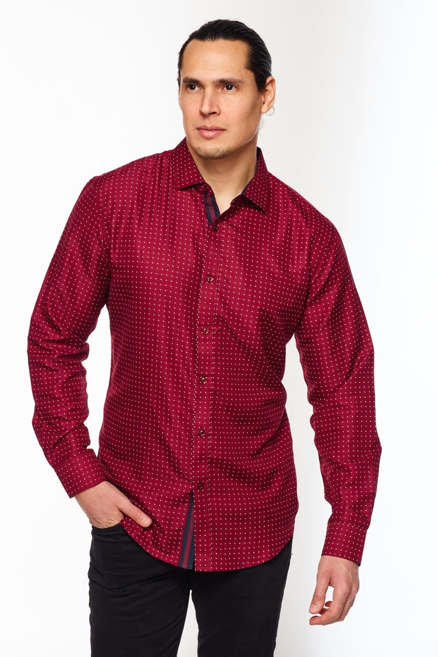 Mens Long Sleeve Printed Casual Button-Down Shirts-HLS2004-119 - Rodeo Clothing wholesale 