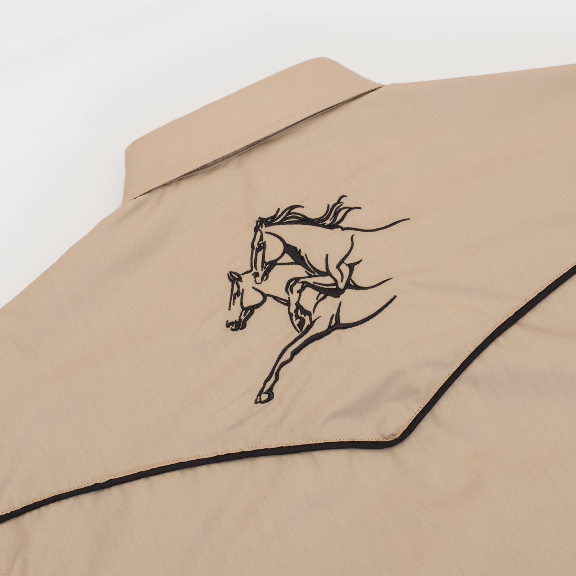 Men's Poly/Cotton L/S Horse Embroidery Western Shirts-PS560L-503 - Rodeo Clothing wholesale 