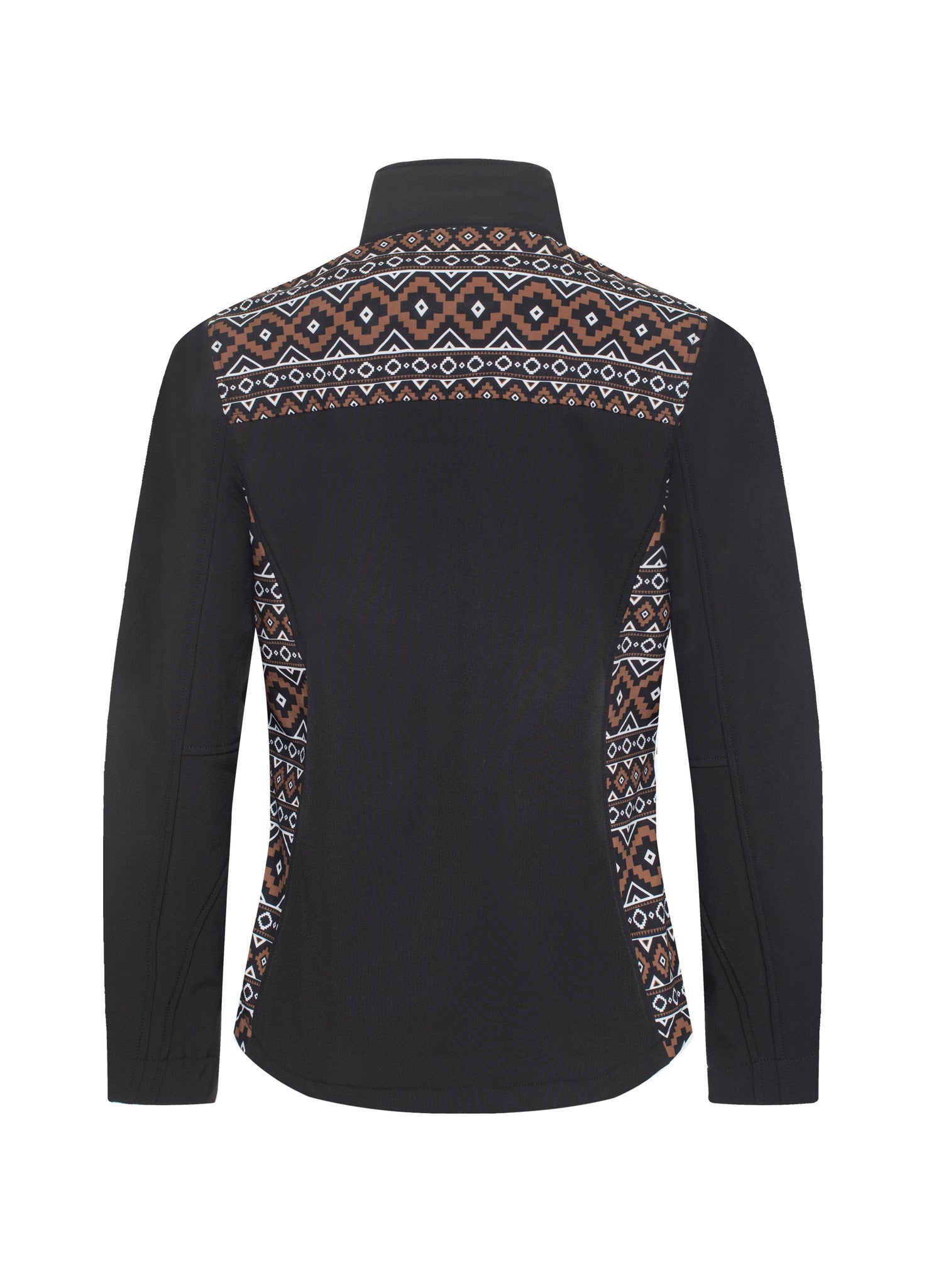 Women's Western Aztec Print Jacket -LJ650EMB-AZ-BLACK-BROWN