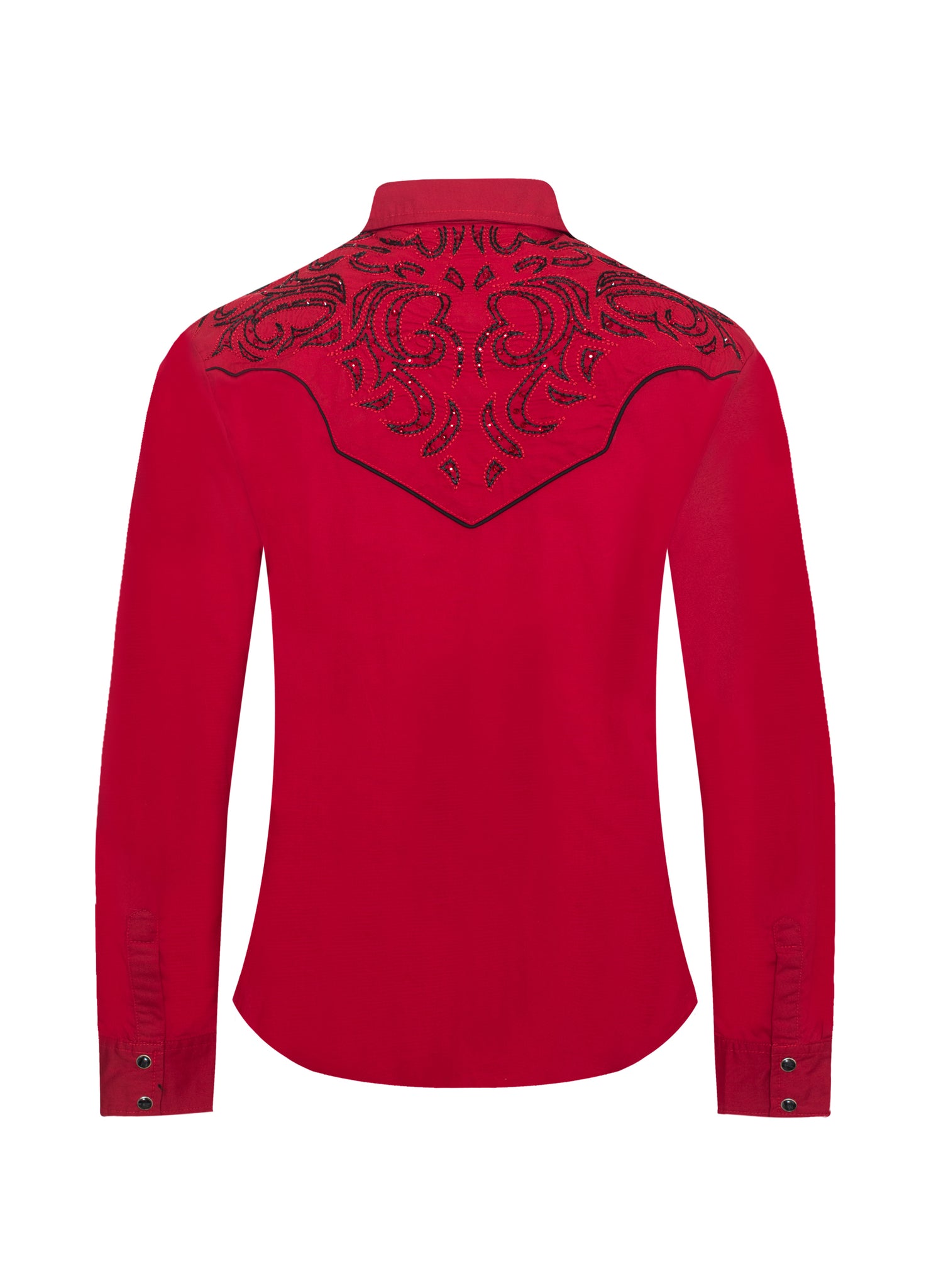 Women’s Western Embroidered diamond studded Shirts-LS500D-525