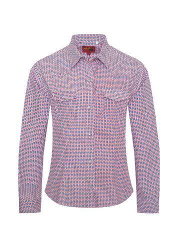 Women's Western Print Shirts-LS100-117 - Rodeo Clothing wholesale 