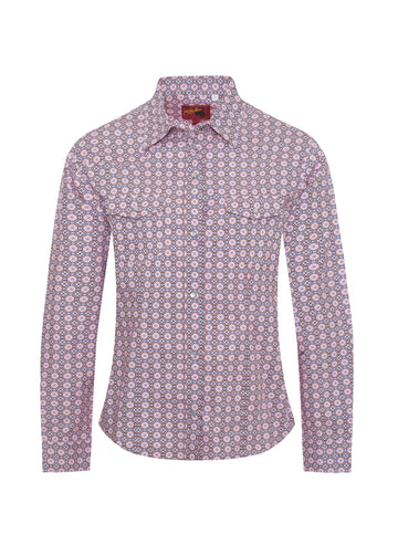 Women's Western Print Shirts-LS100-123 - Rodeo Clothing wholesale 