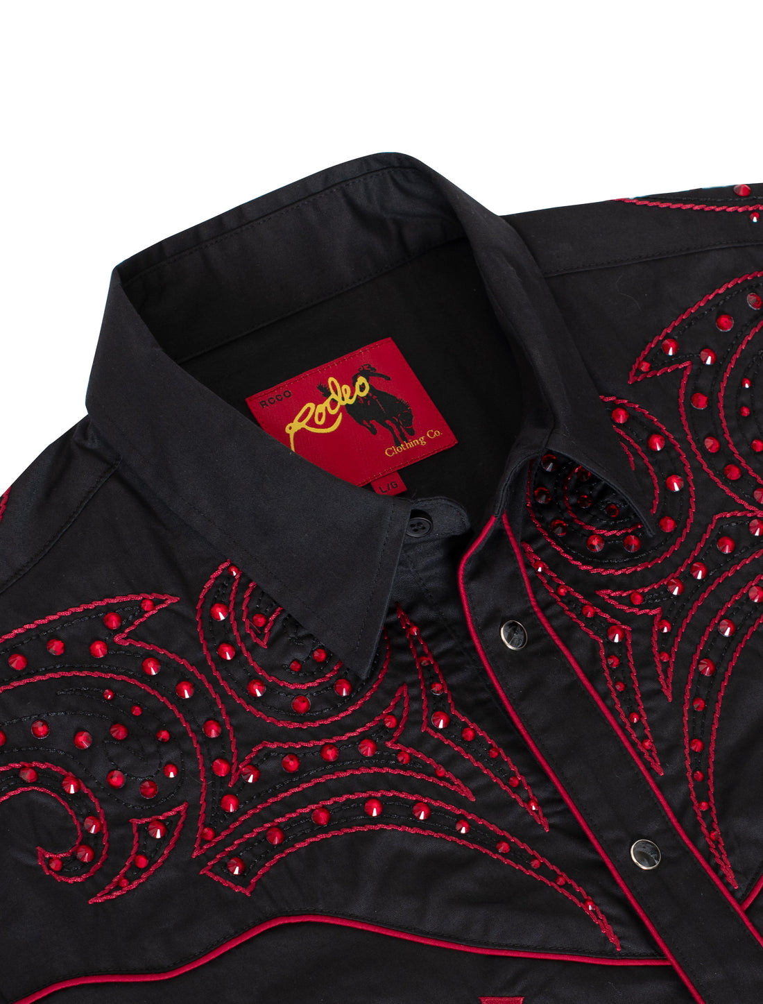 Men's Western Cowboy Embroidery Shirt-PS500D-1004 - Rodeo Clothing wholesale 