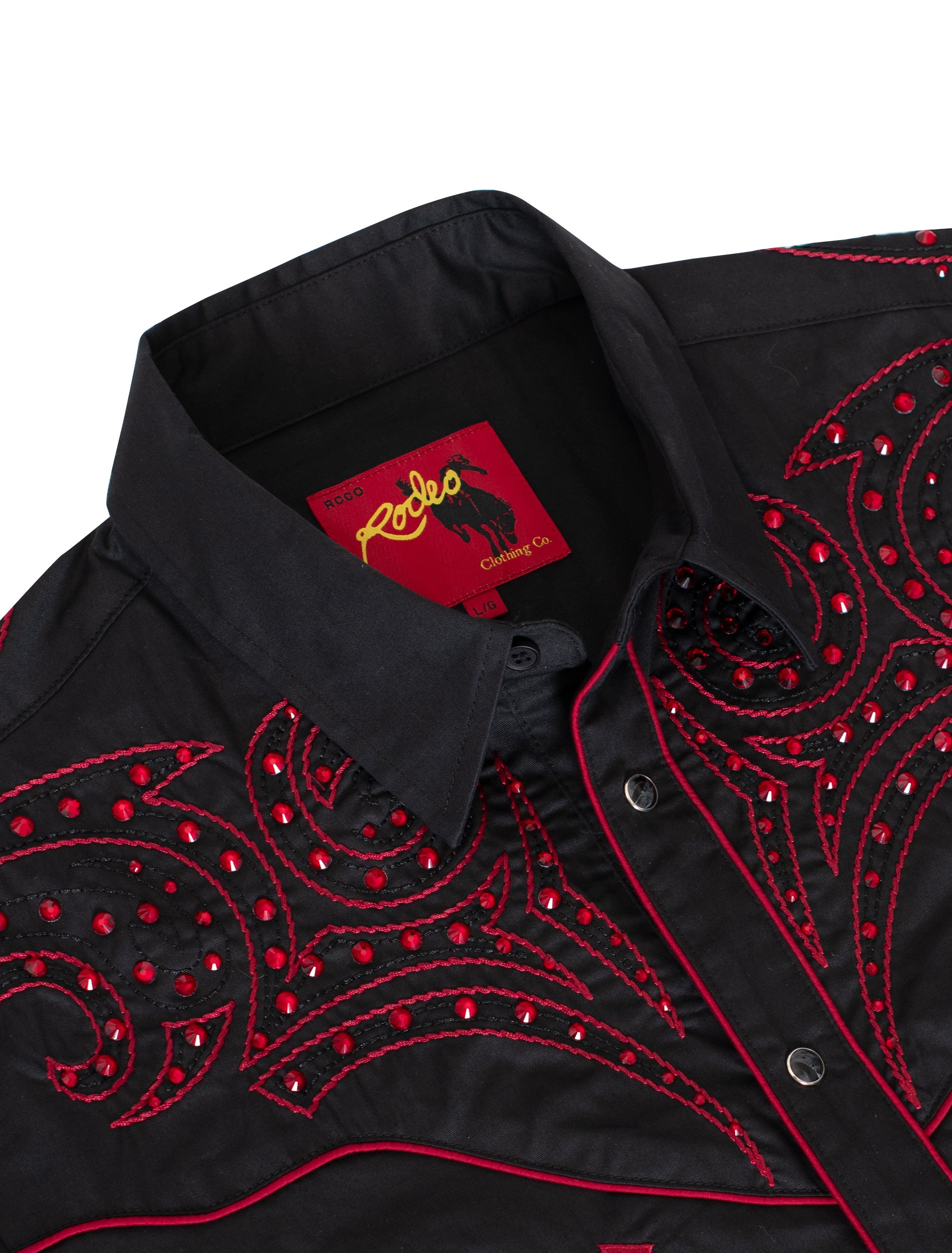 Men's Western Cowboy Embroidery Shirt-PS500D-1004 - Rodeo Clothing wholesale 