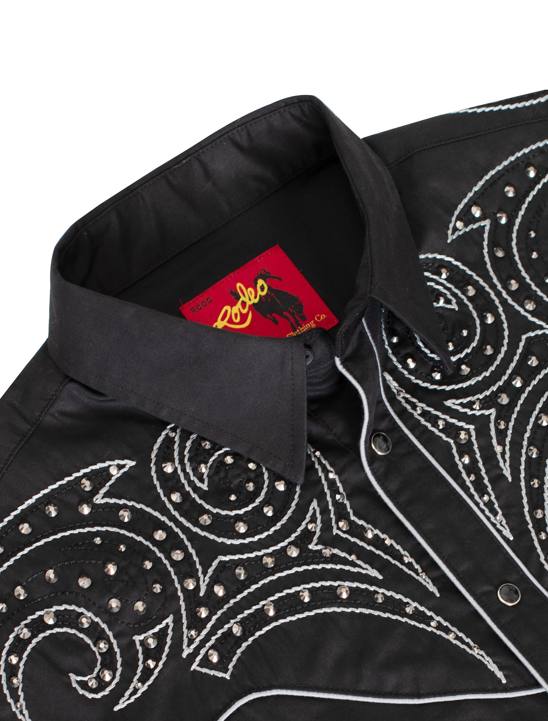 Men's Western Cowboy Embroidery Shirt-PS500D-1001 - Rodeo Clothing wholesale 