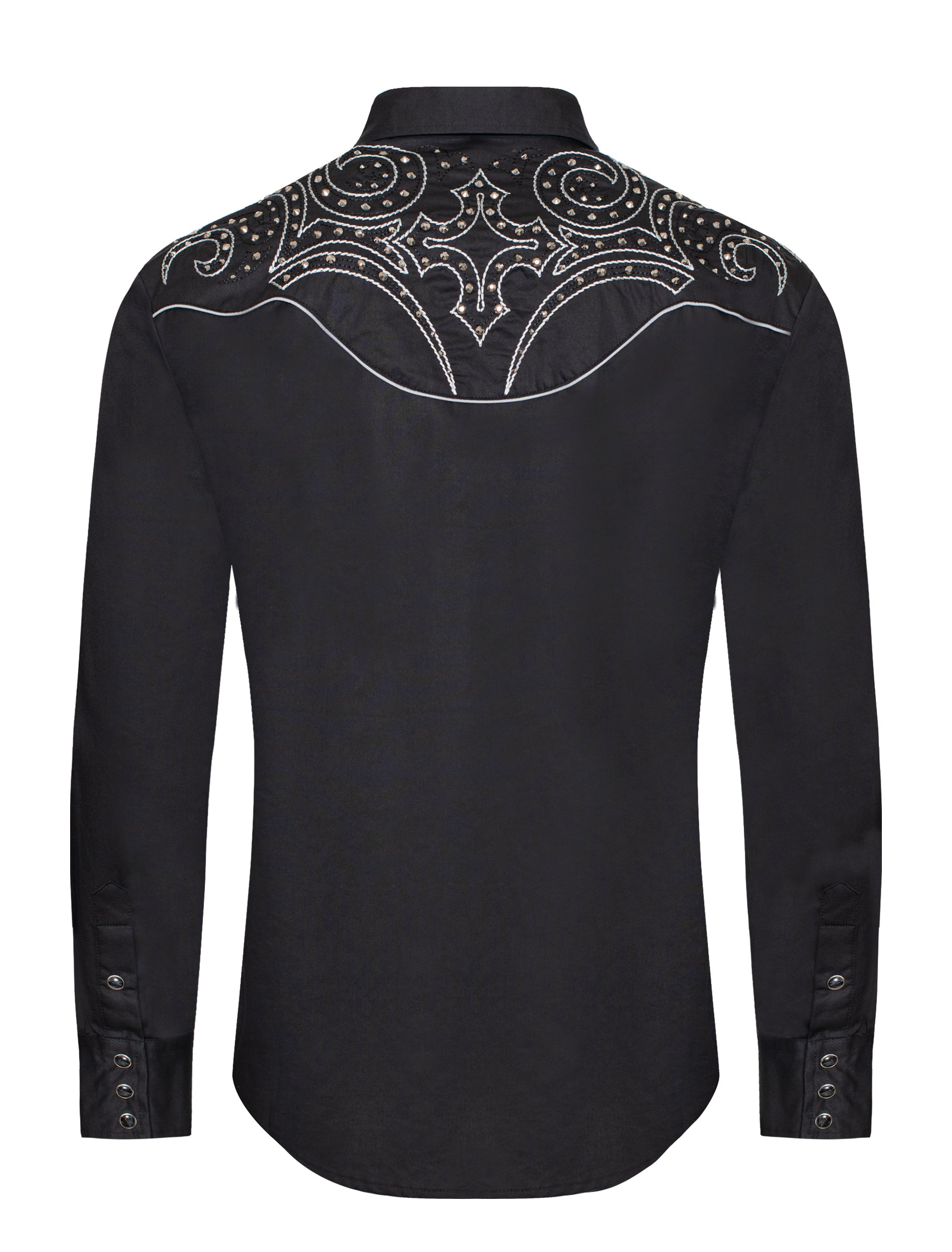 Men's Western Cowboy Embroidery Shirt-PS500D-1001 - Rodeo Clothing wholesale 