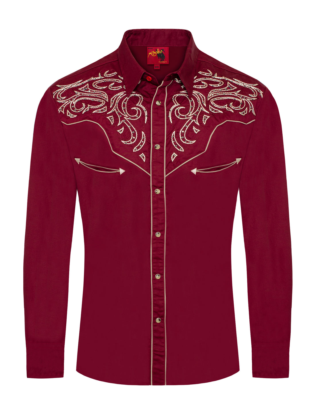 Men's Western Cowboy Embroidery Shirt-PS500D-1003 - Rodeo Clothing wholesale 