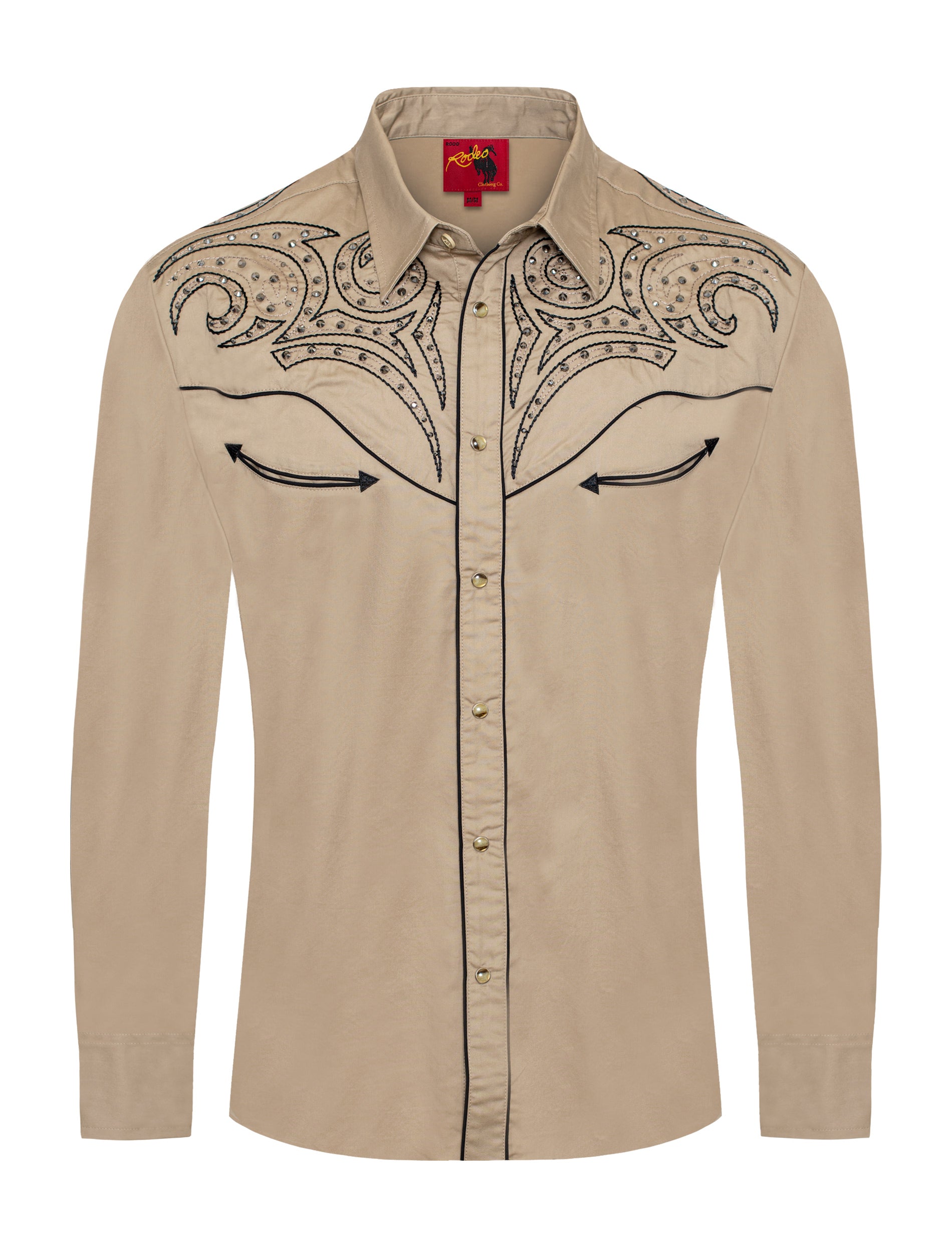 Men's Western Cowboy Embroidery Shirt-PS500D-1005 - Rodeo Clothing wholesale 