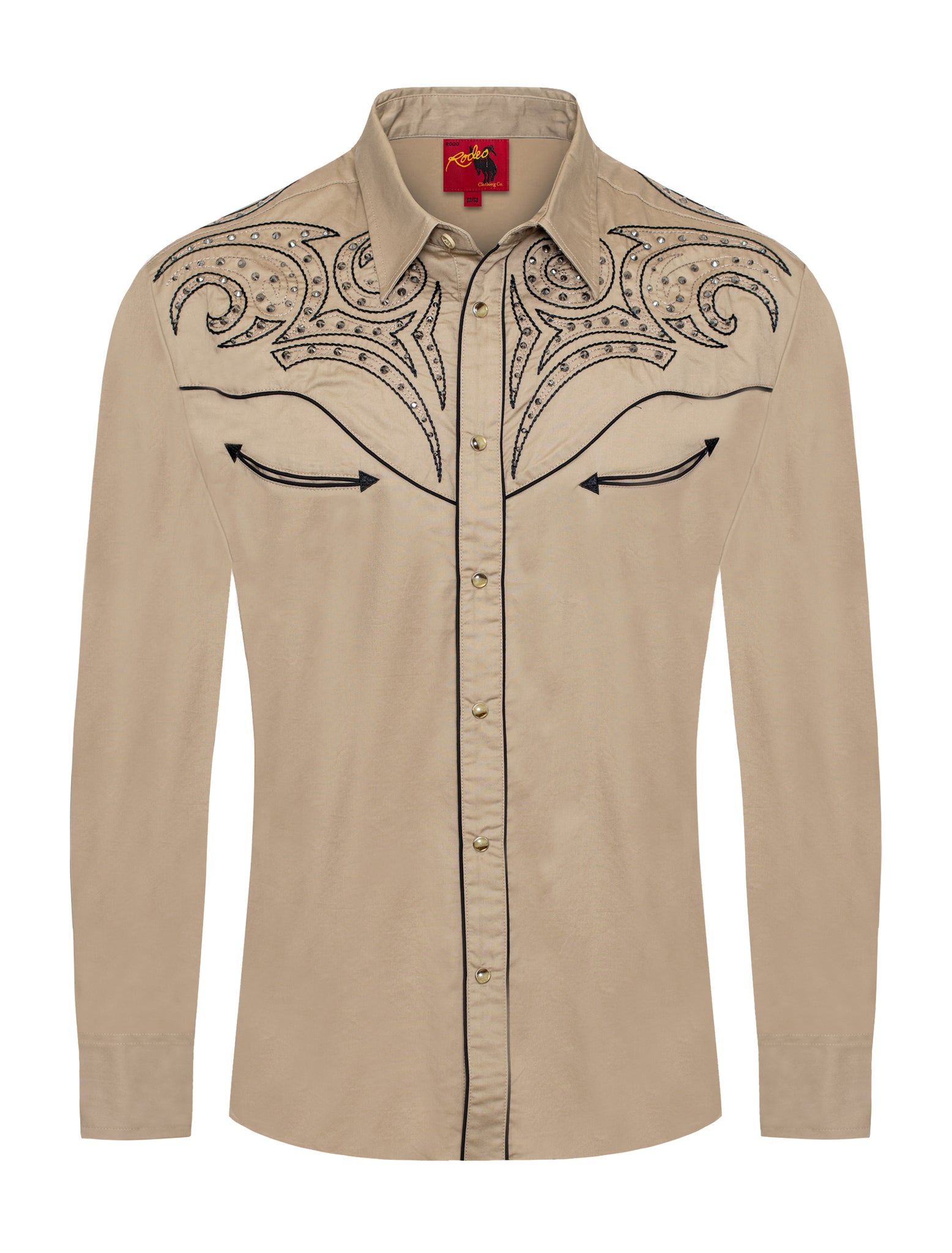 Men's Western Cowboy Embroidery Shirt-PS500D-1005