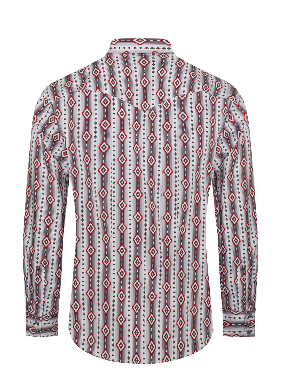 Men's Western Pearl Snap Aztec Print Shirt-MPS110L-1060