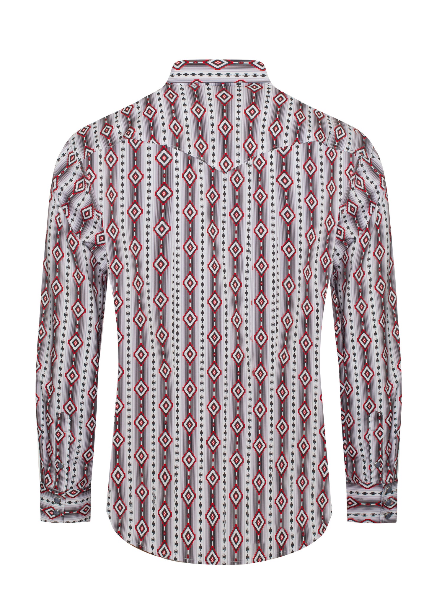 Men's Western Pearl Snap Aztec Print Shirt-MPS110L-1060