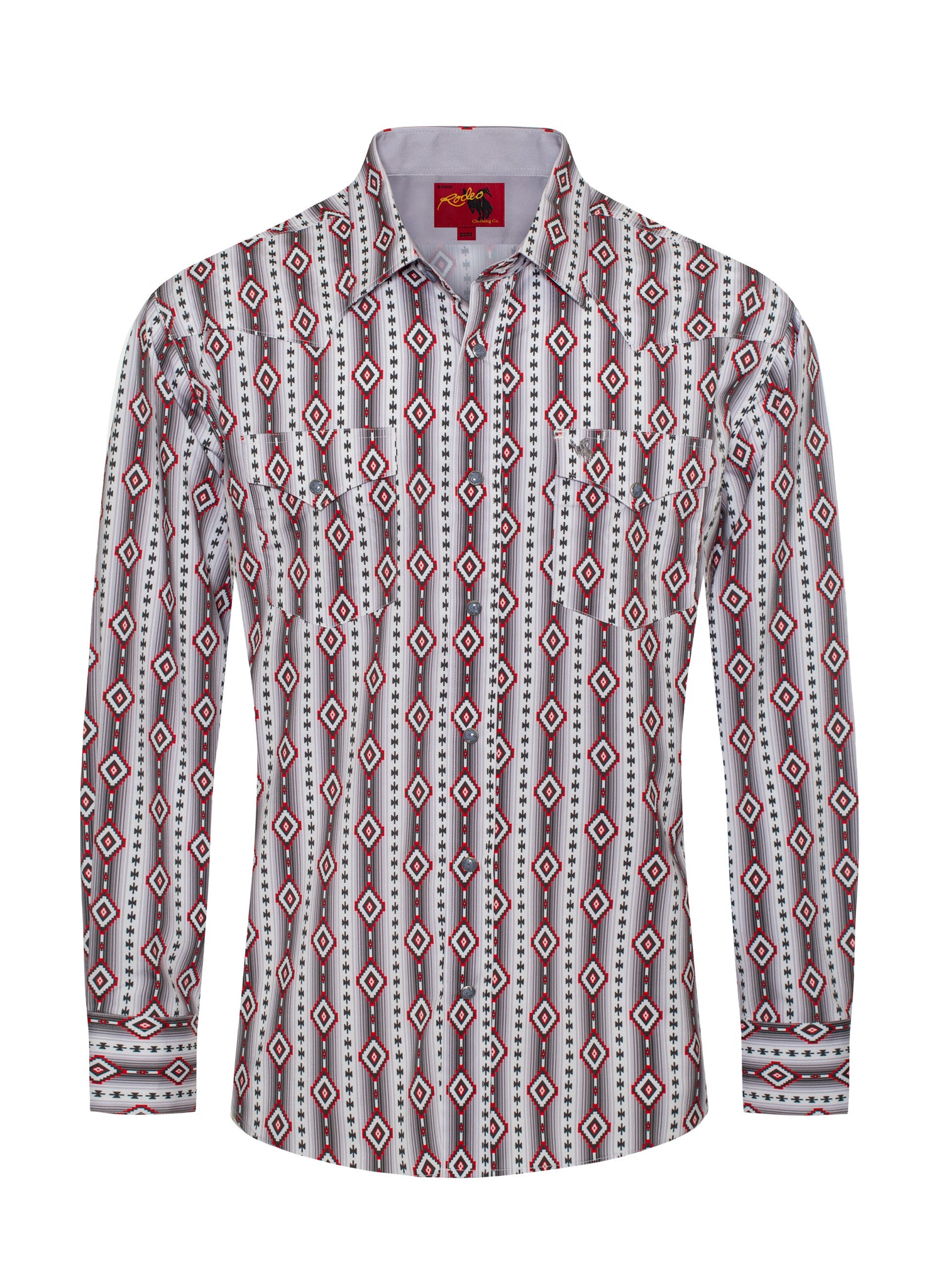 Men's Western Pearl Snap Aztec Print Shirt-MPS110L-1060