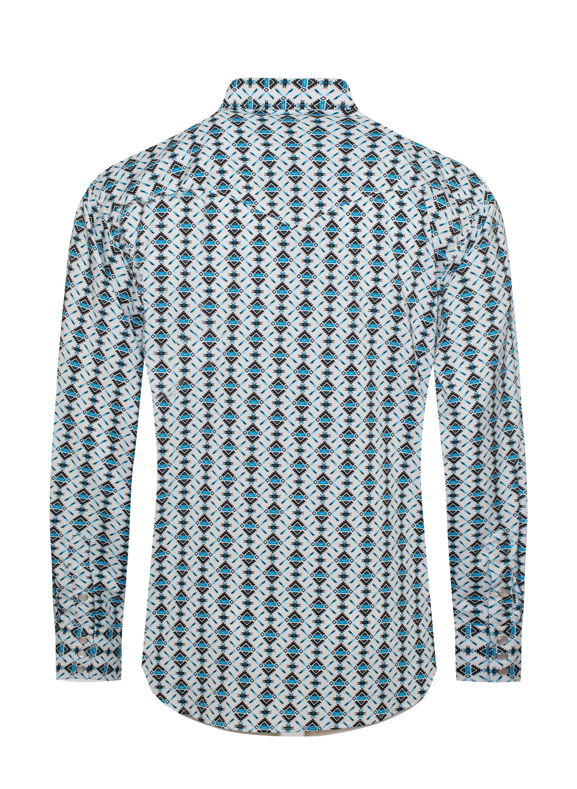 Wholesale men's western Aztec pearl snap shirt — Rodeo Clothing MPS110L-1063 detail view