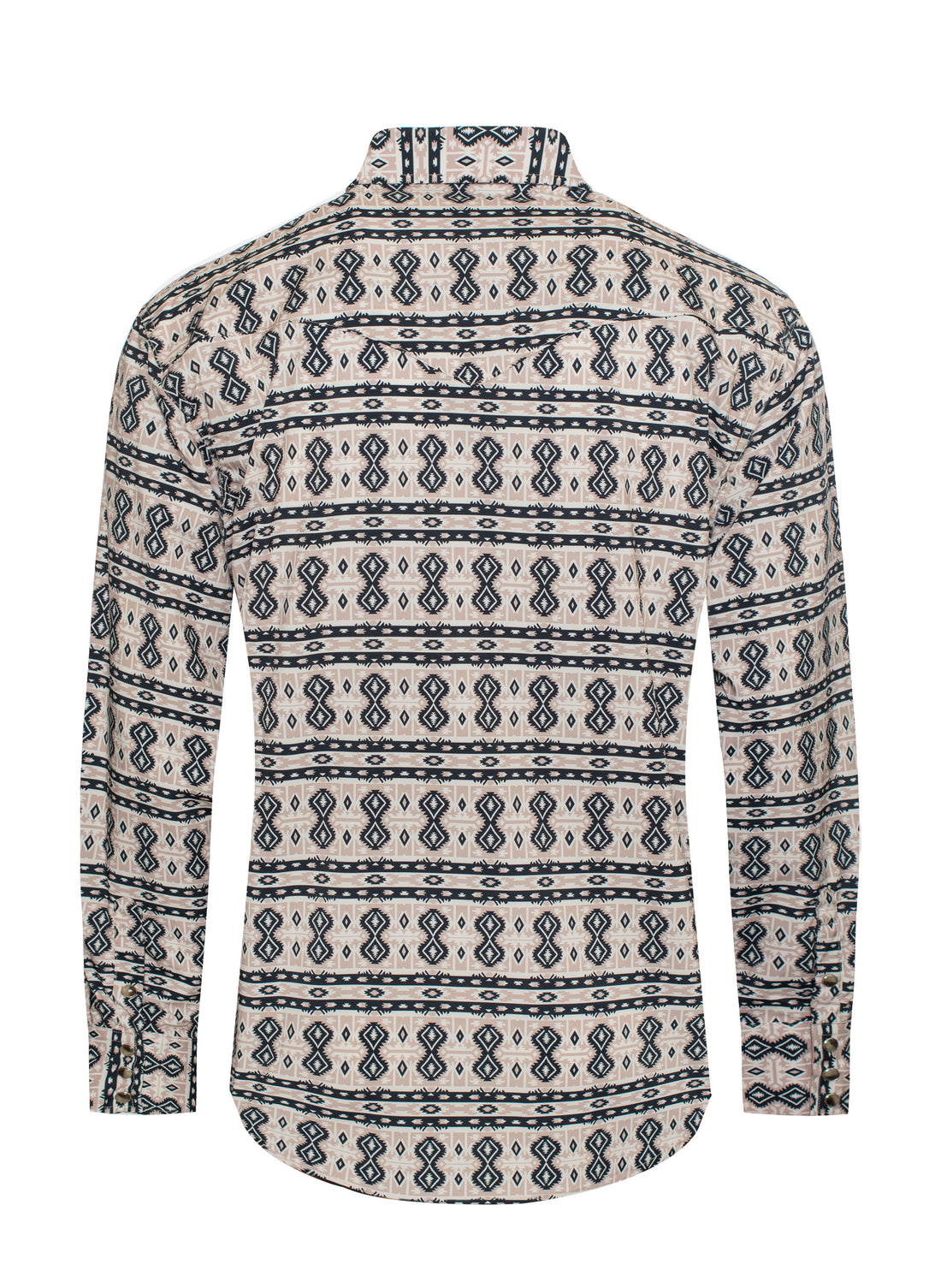 Men's Western Pearl Snap Print Shirt-MPS110L-1066