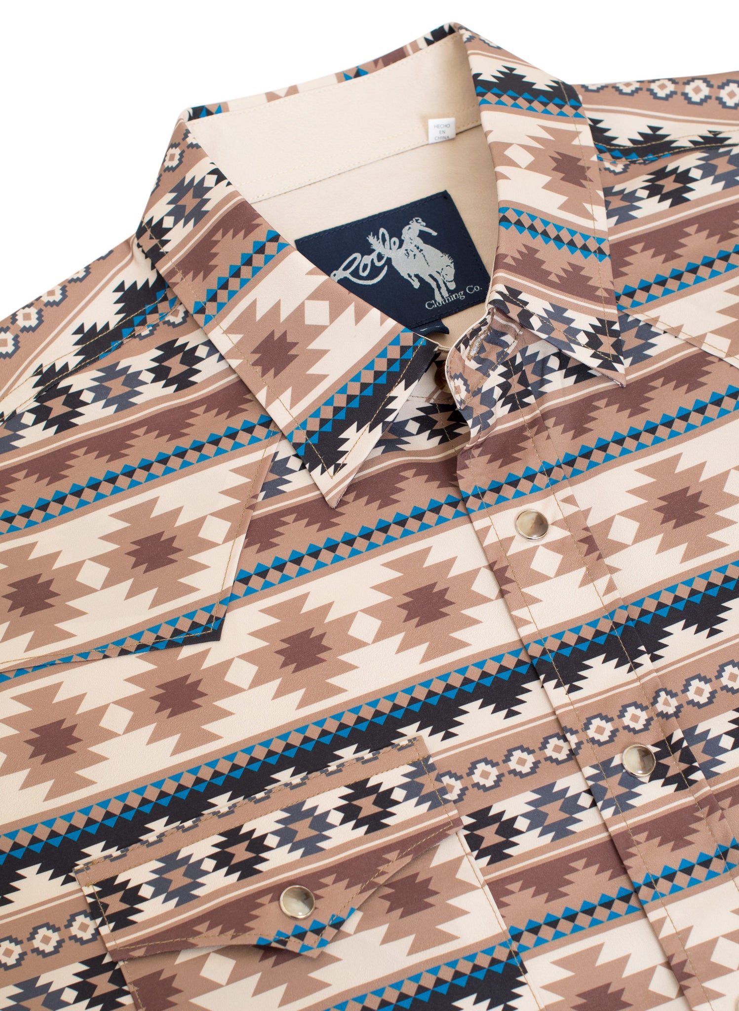 Men's Western Pearl Snap Aztec Print Shirt - MPS110L-112
