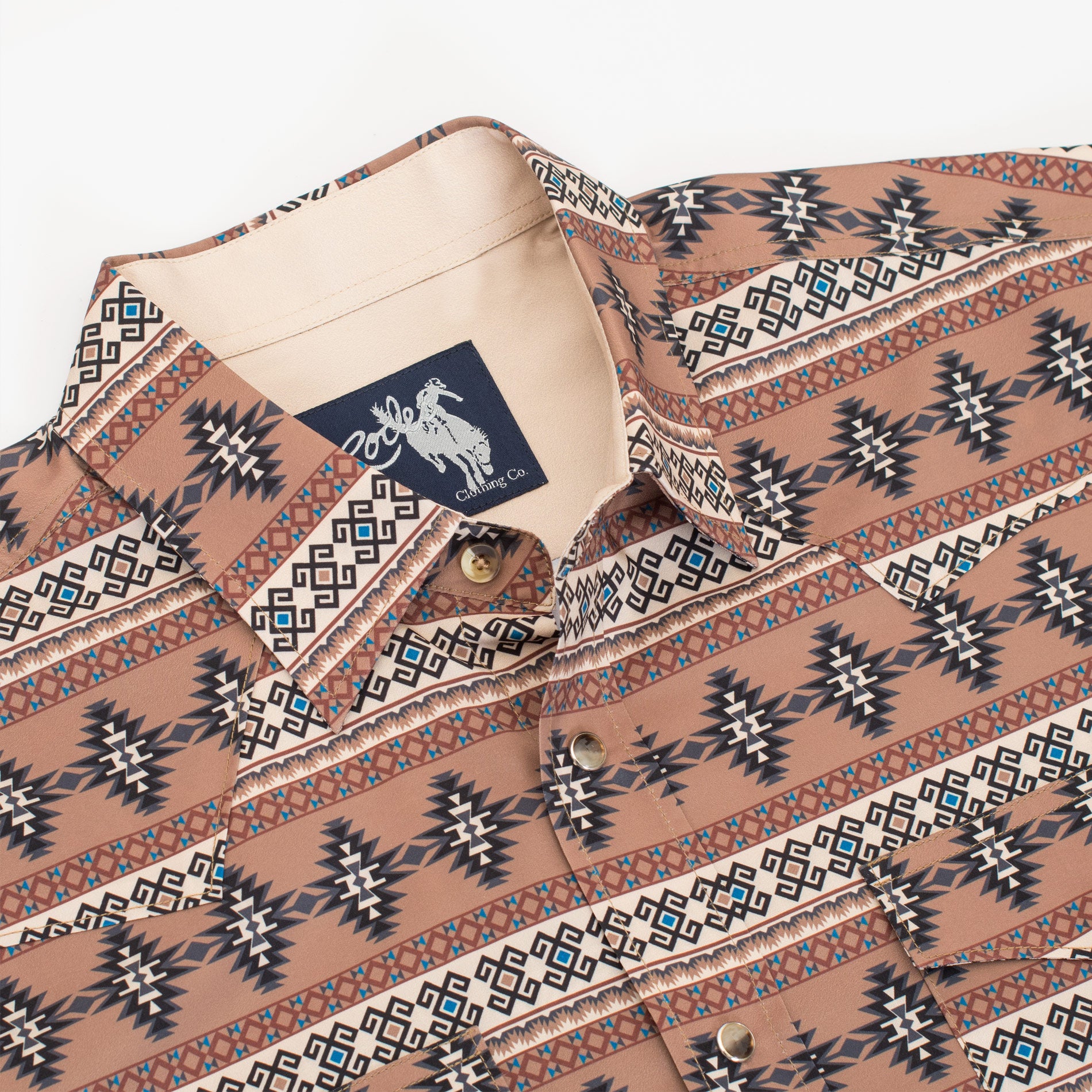 Men's Western Pearl Snap Aztec Print Shirt-MPS110L-116 - Rodeo Clothing wholesale 