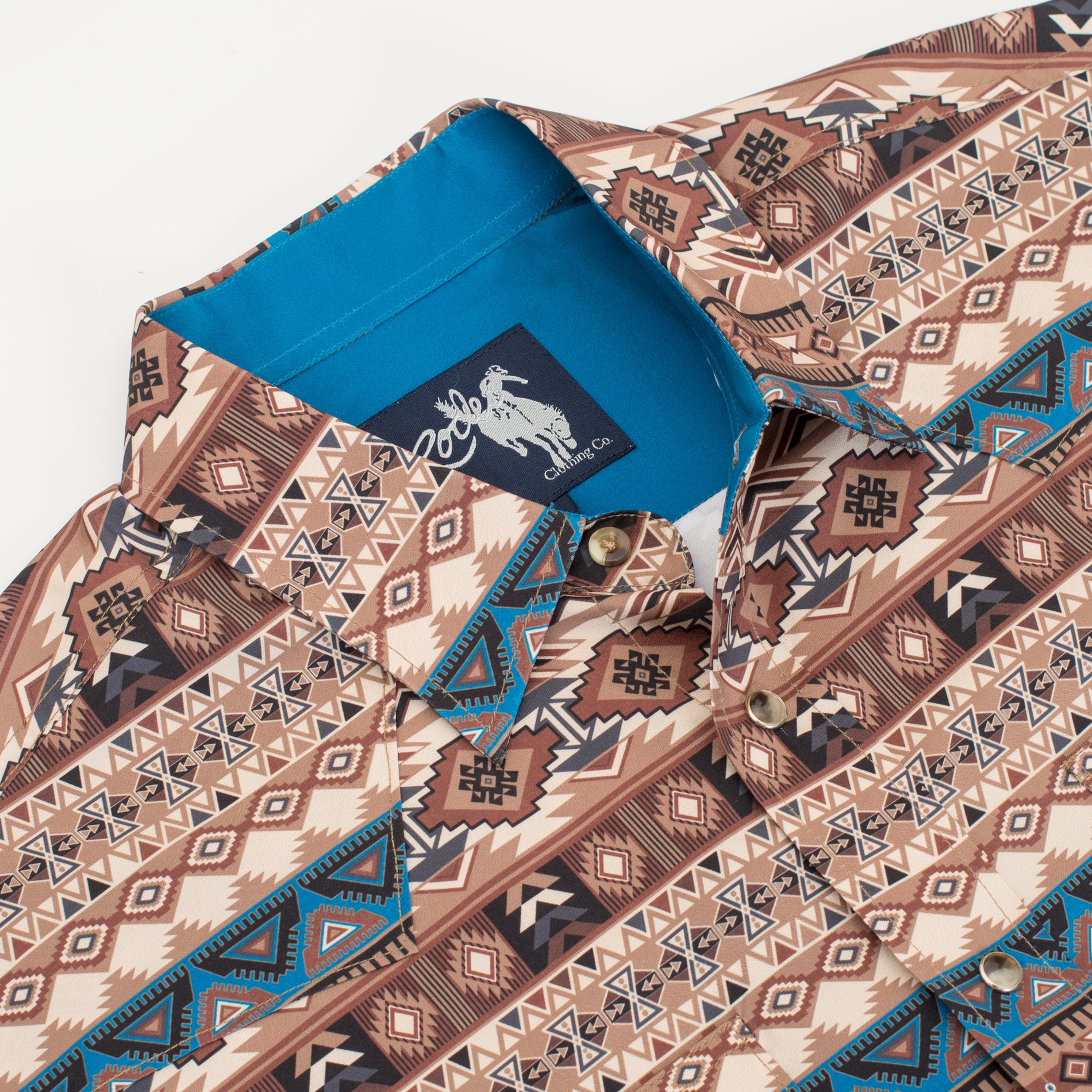 Men's Western Pearl Snap Aztec Print Shirt - MPS110L-119