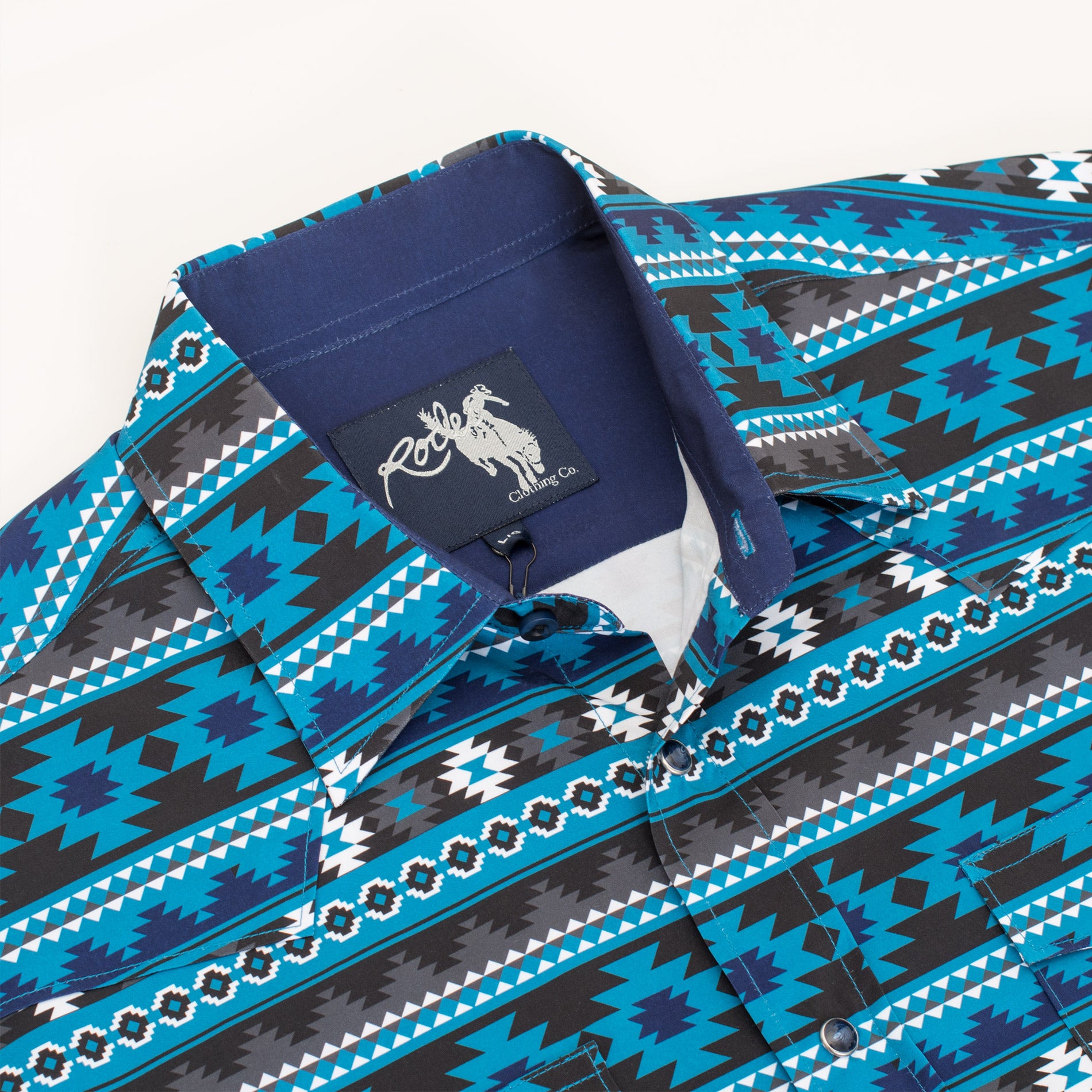 Men's Western Pearl Snap Aztec Print Shirt - MPS110L-121