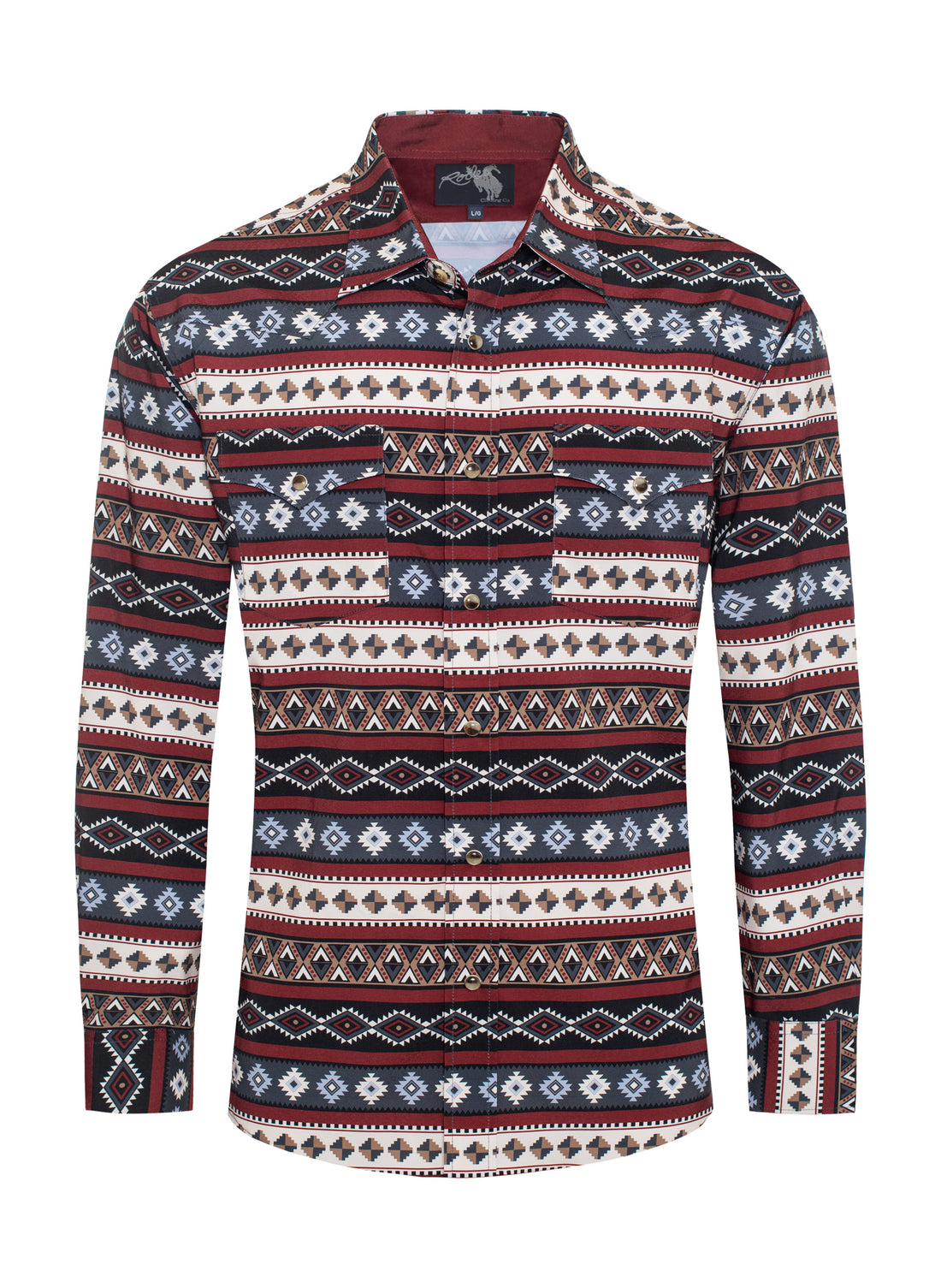 Men's Western Pearl Snap Aztec Print Shirt-MPS110L-122 - Rodeo Clothing wholesale 
