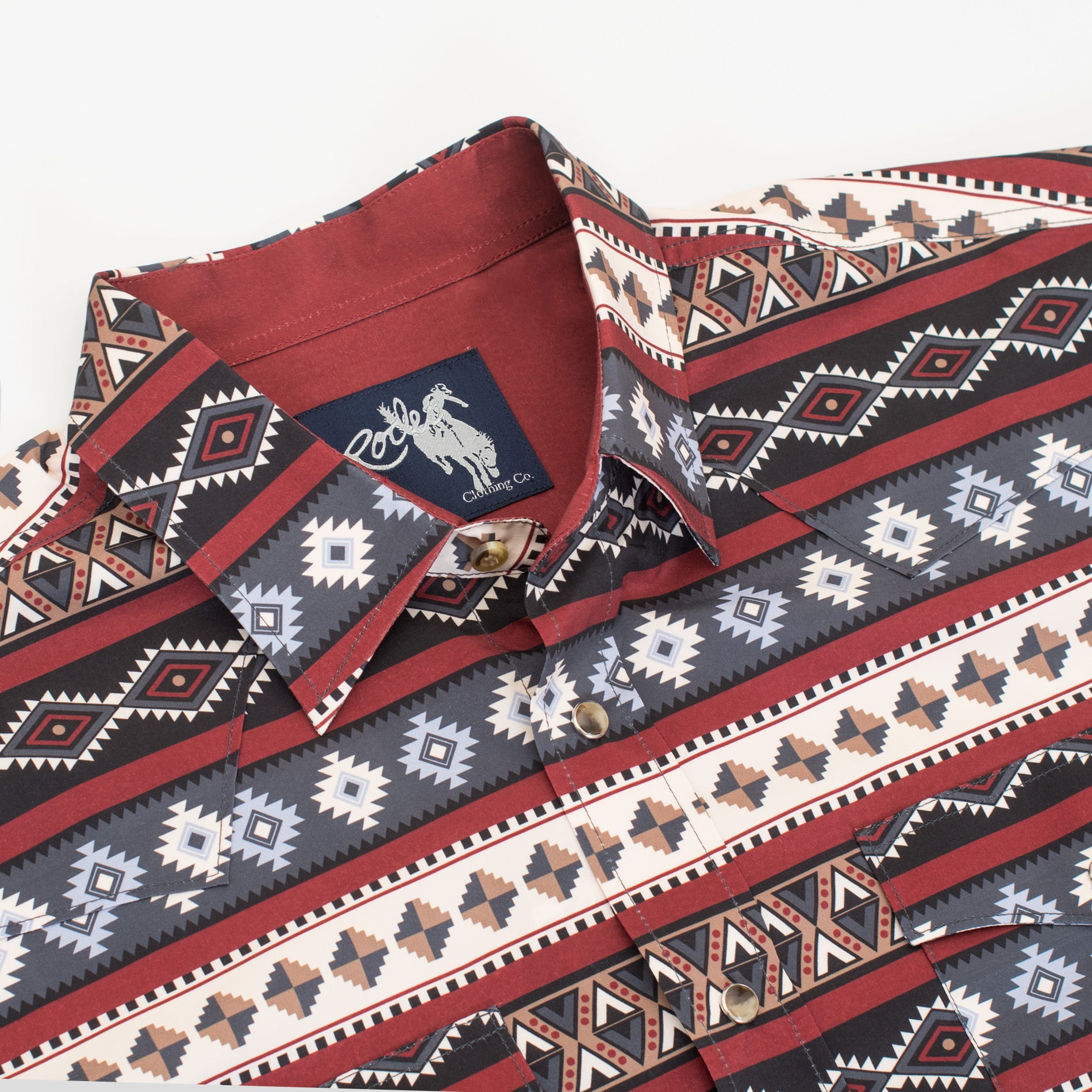 Men's Western Pearl Snap Aztec Print Shirt - MPS110L-122