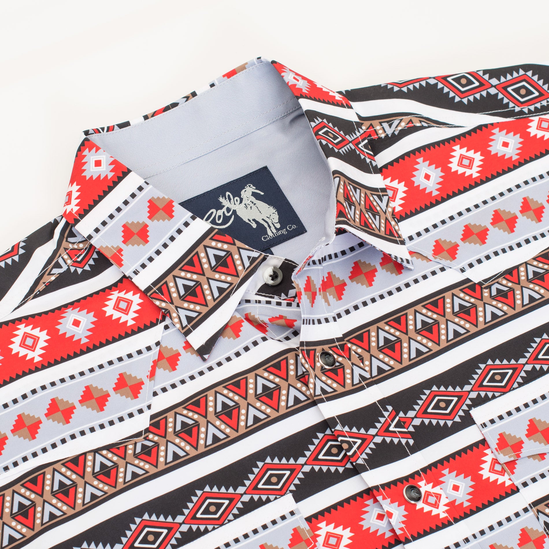 Men's Western Pearl Snap Aztec Print Shirt-MPS110L-123 - Rodeo Clothing wholesale 