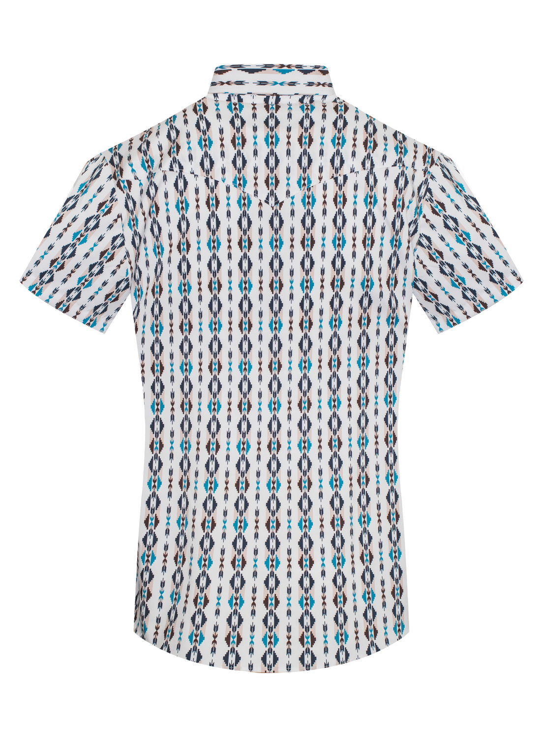 Men's Western Pearl Snap Aztec Print Shirt-MPS110S-1052
