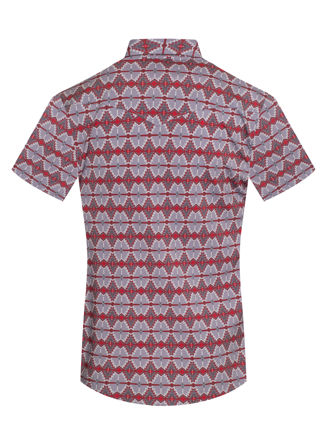 Men's Western Pearl Snap Aztec Print Shirt-MPS110S-1053