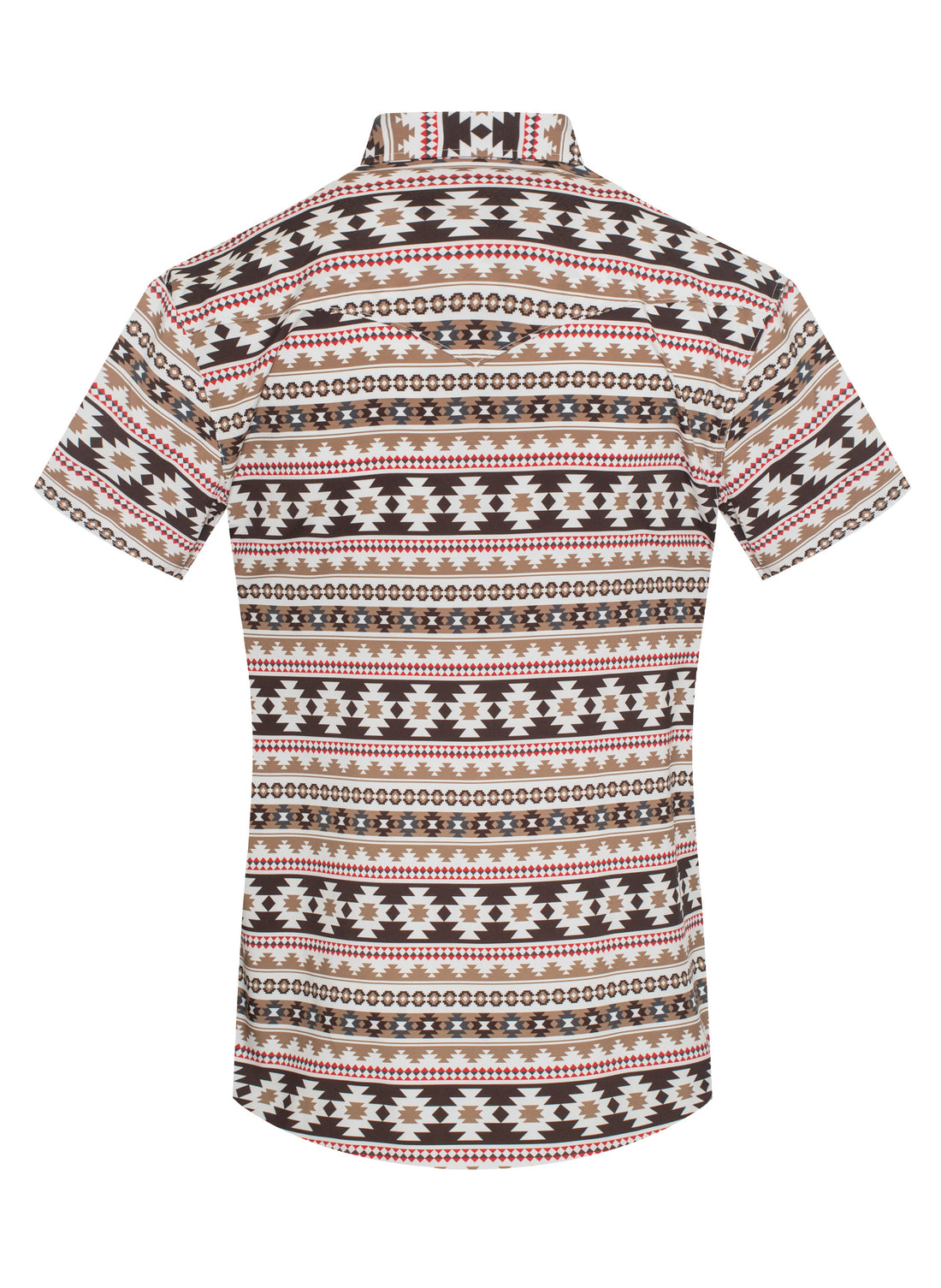 Men's Western Pearl Snap Aztec Print Shirt-MPS110S-1056