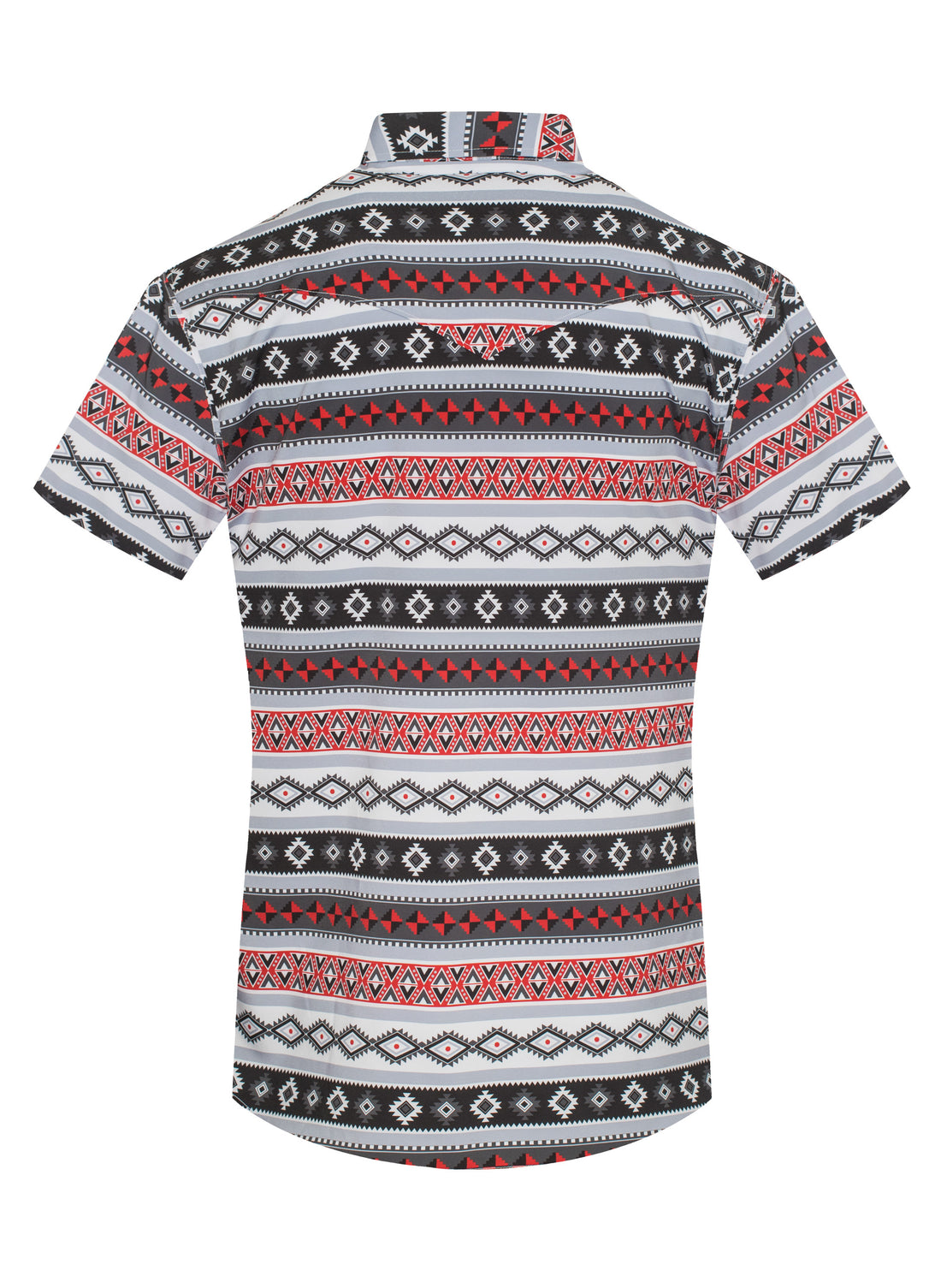 Men's Western Pearl Snap Aztec Print Shirt-MPS110S-1057