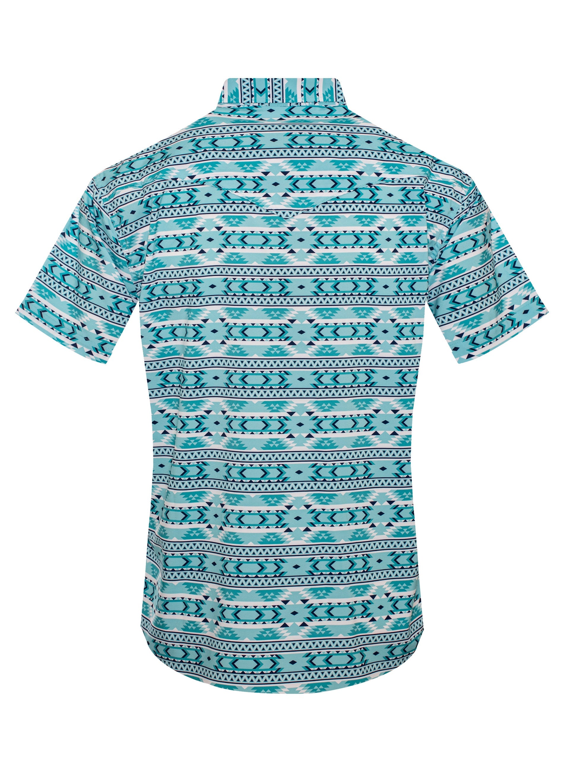 Men's Western Pearl Snap Aztec Print Shirt-MPS110S-1125