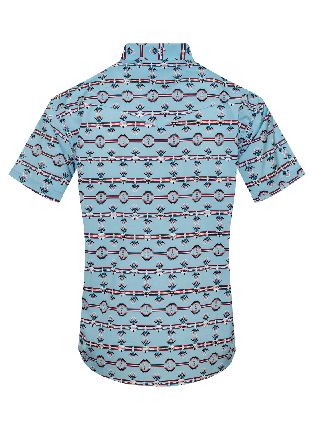Light blue patterned shirt on a white background