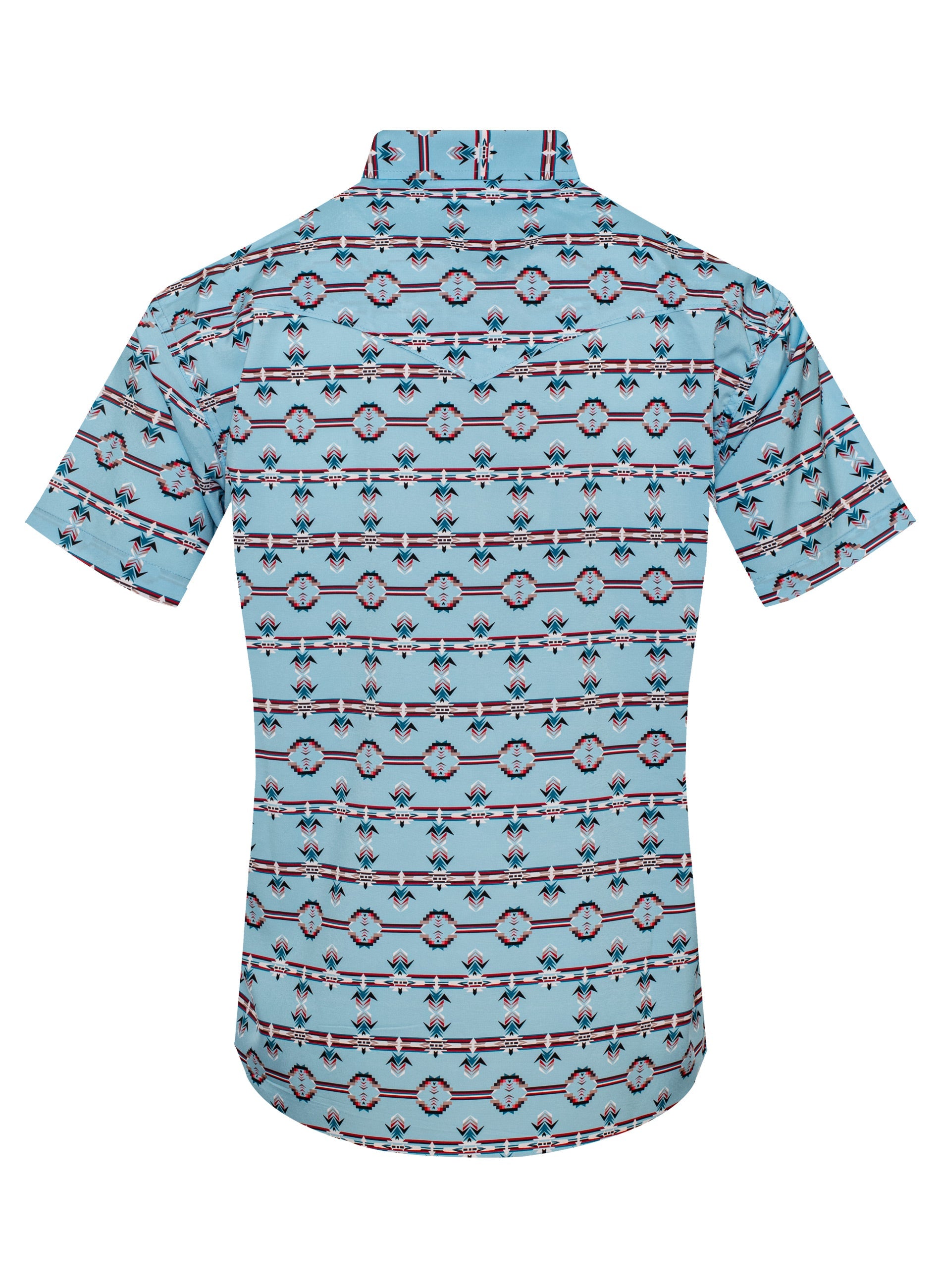 Men's Western Pearl Snap Aztec Print Shirt-MPS110S-1142