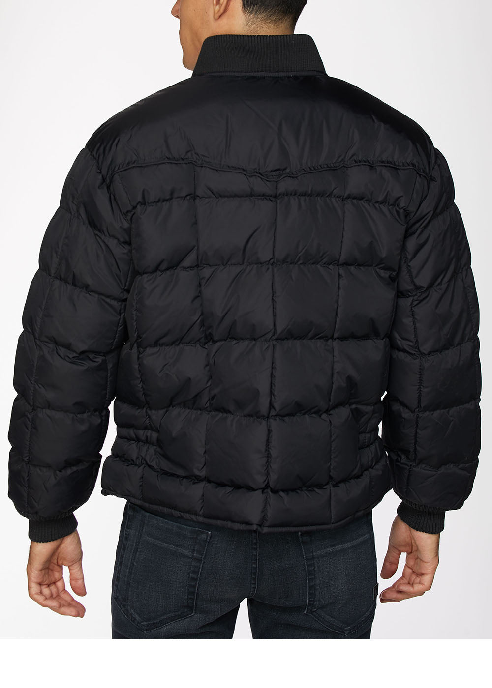 Men's Nylon Quilted Puffer Jacket-NJ629-Black – Rodeo Clothing