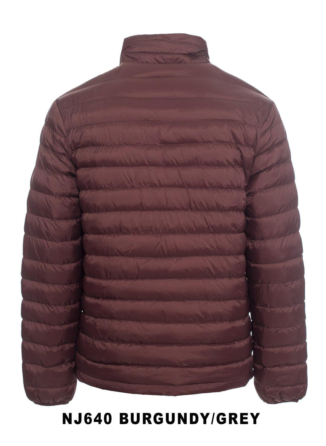 Men's Nylon Quilted Puffer Jacket-NJ640-Burgundy - Rodeo Clothing wholesale 