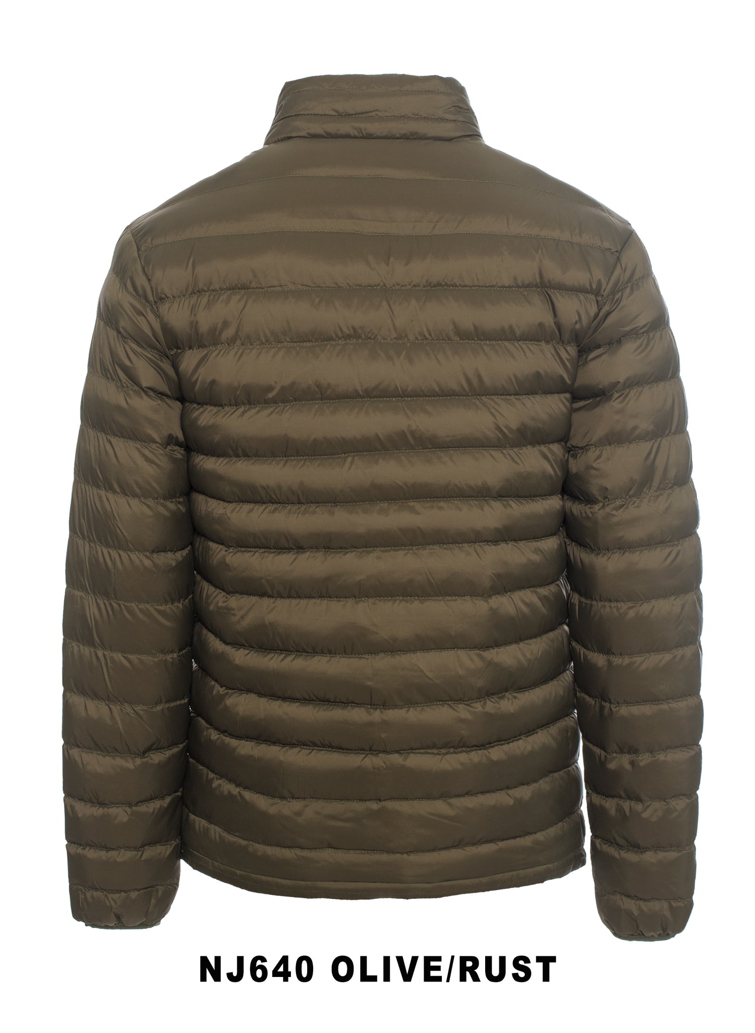 Men's Nylon Quilted Puffer Jacket -NJ640-Olive