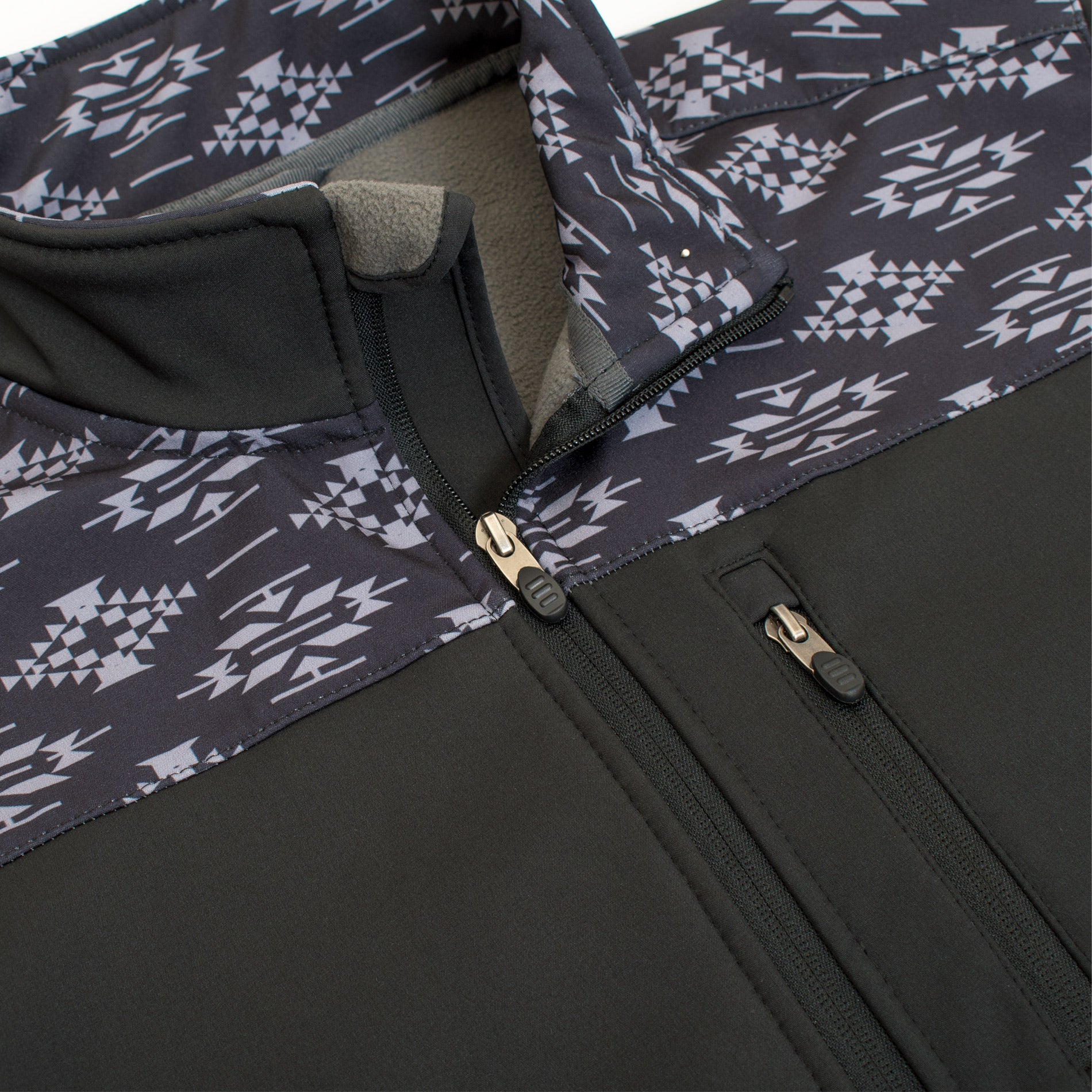 Men's Soft Shell Bonded Jacket-NJ650-AZ-BLACK-GREY - Rodeo Clothing wholesale 