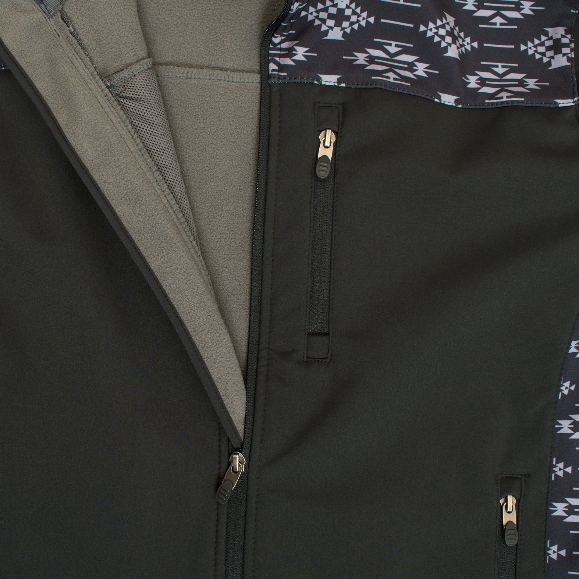 Men's Soft Shell Bonded Jacket-NJ650-AZ-BLACK-GREY - Rodeo Clothing wholesale 