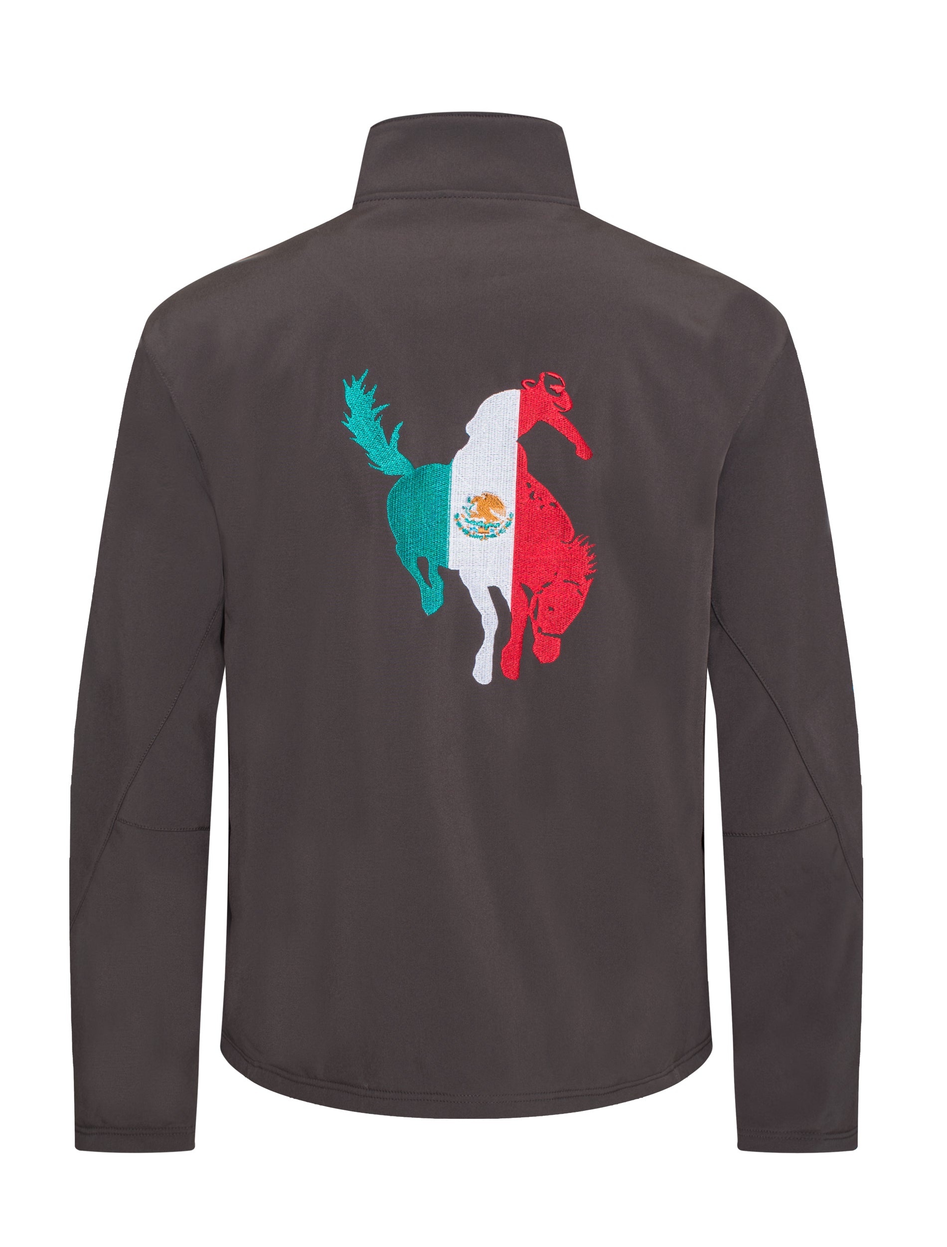 Men's Soft Shell Bonded Jacket With Embroidery-NJ650EMB-MHL-BROWN - Rodeo Clothing wholesale 