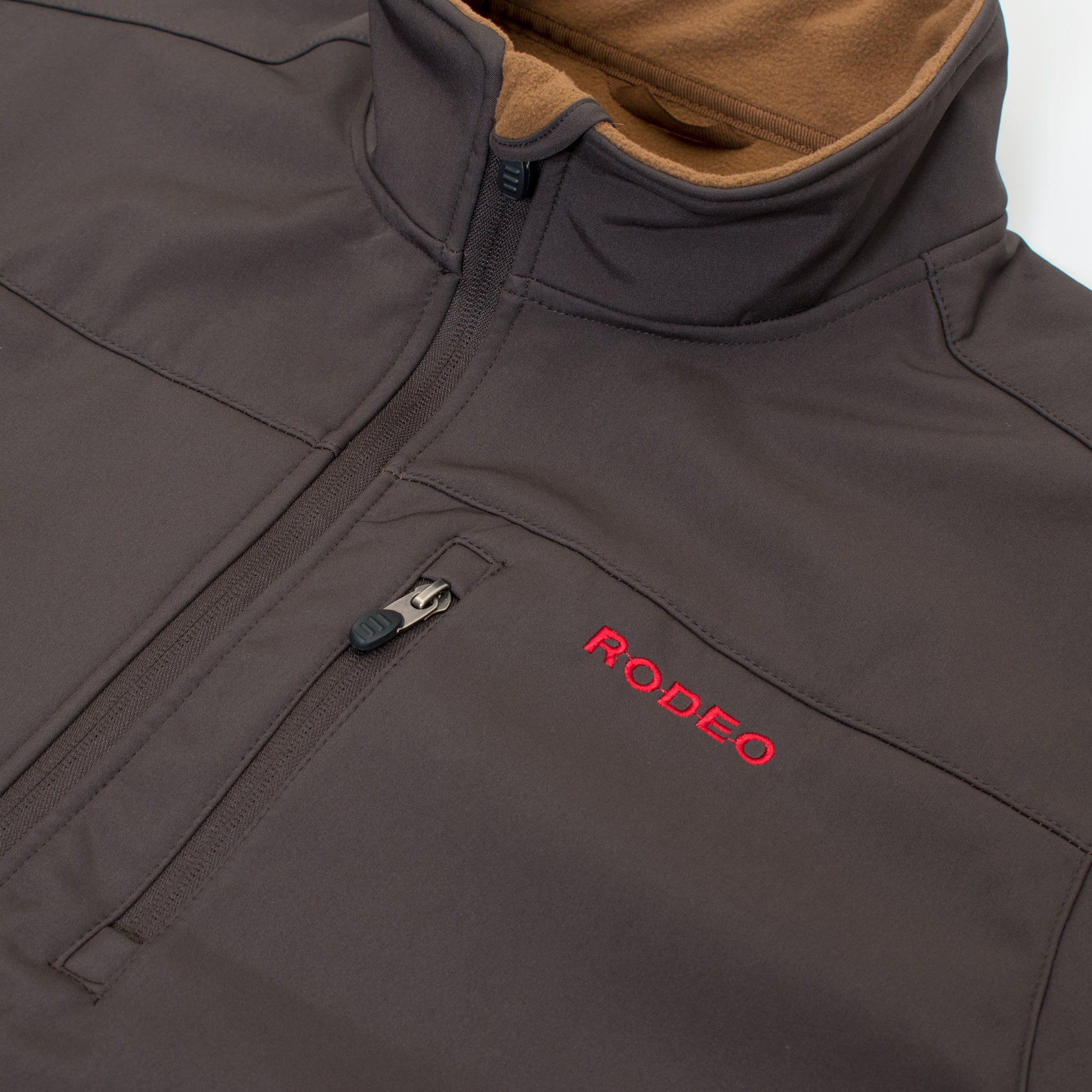 Men's Soft Shell Bonded Jacket With Embroidery-NJ650EMB-MHL-BROWN - Rodeo Clothing wholesale 