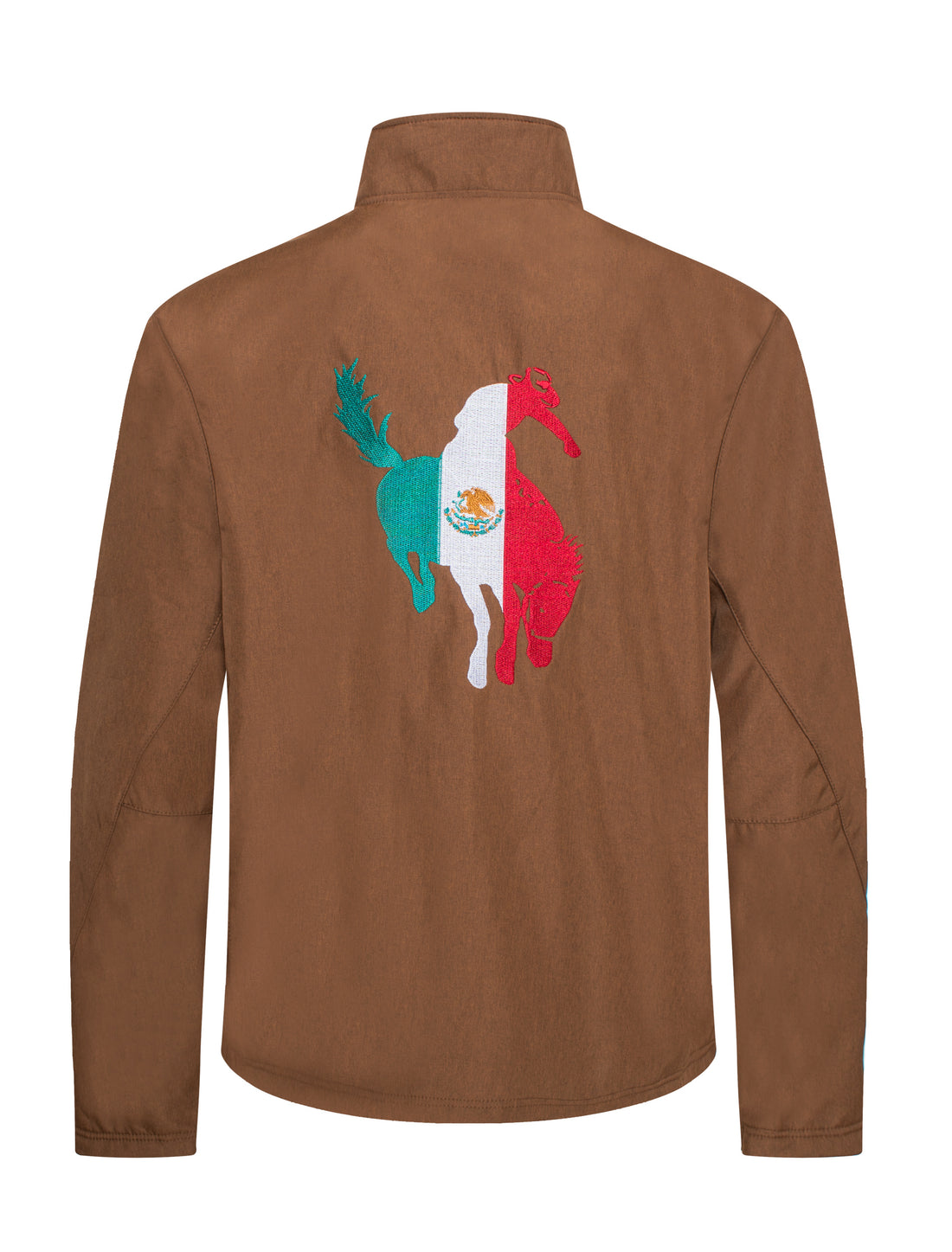Men's Soft Shell Bonded Jacket With Embroidery-NJ650EMB-MHL-COGNAC - Rodeo Clothing wholesale 