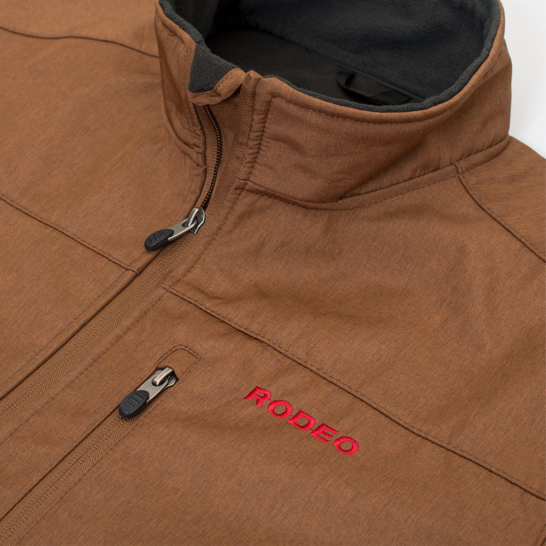 Men's Soft Shell Bonded Jacket With Embroidery-NJ650EMB-MHL-COGNAC - Rodeo Clothing wholesale 