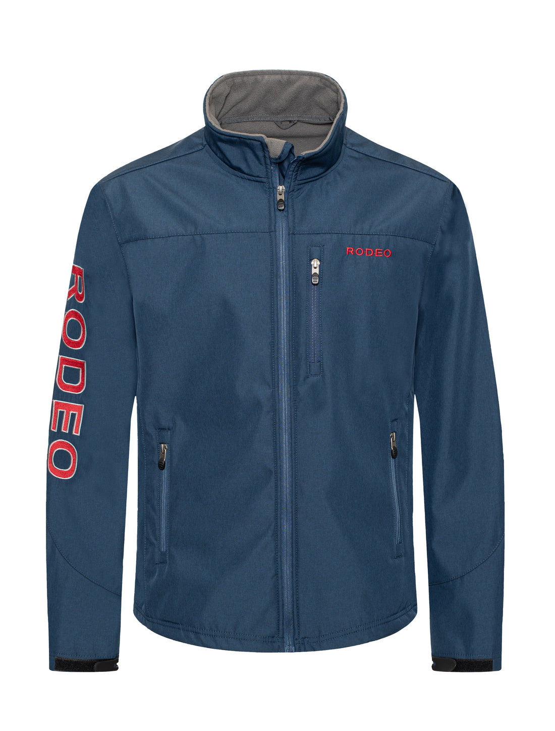 Men's Soft Shell Bonded Jacket-NJ650-EMB-NAVY-RED - Rodeo Clothing wholesale 